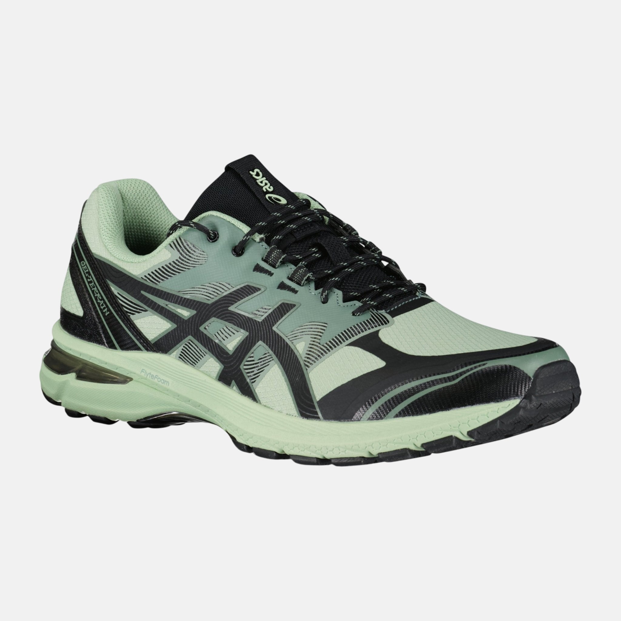 Asics GEL TERRAIN 300 Trainers Jade Green Black - northern threads