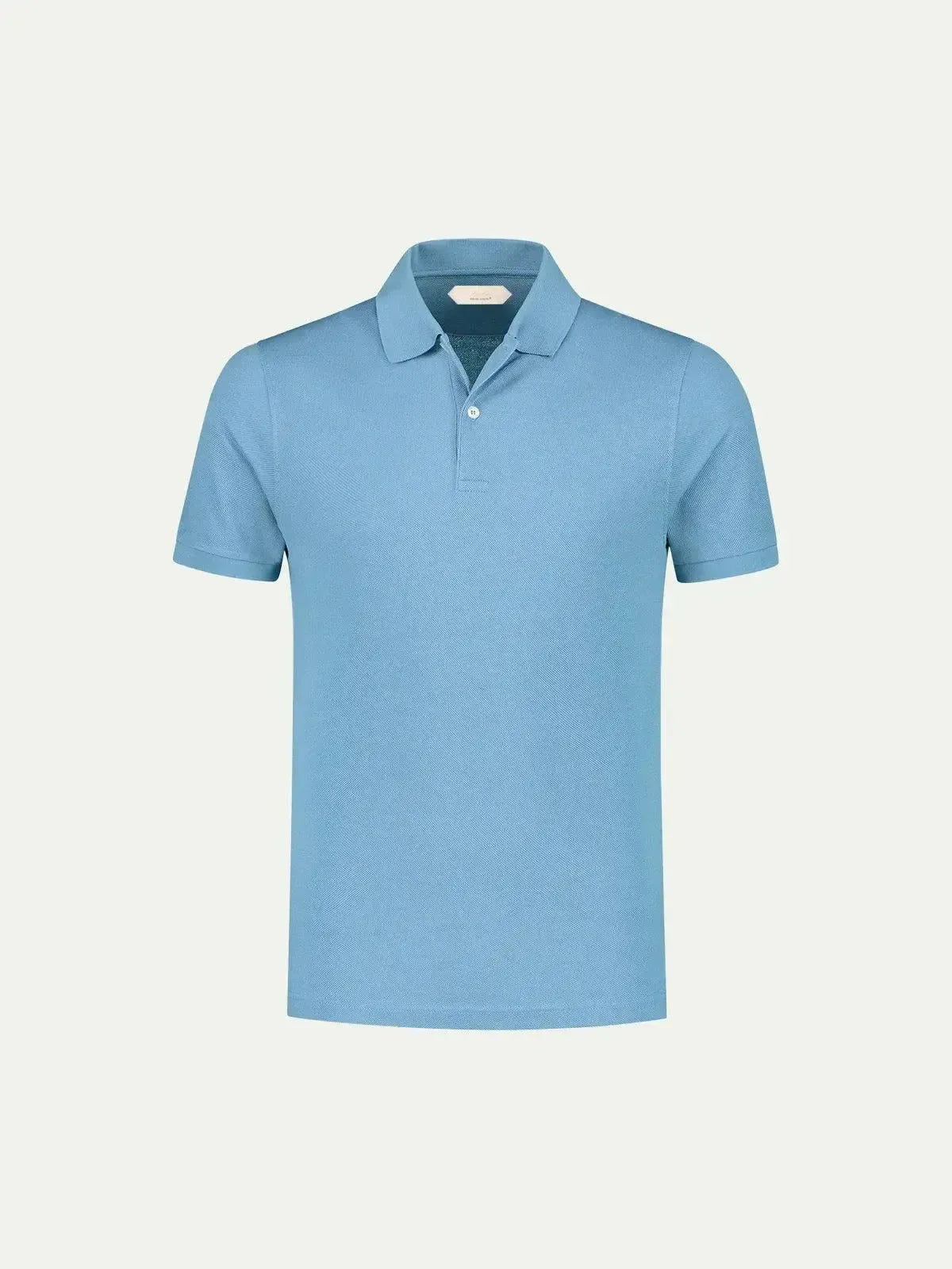 AURELIEN PIQUE POLO SHIRT 2 MID BLUE - sku-55962351075710 - northern threads uk