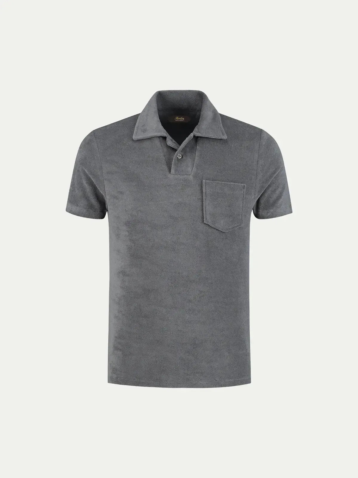 AURELIEN TERRY POLO SHIRT 2 DARK GREY - 80006-020-003 - northern threads uk