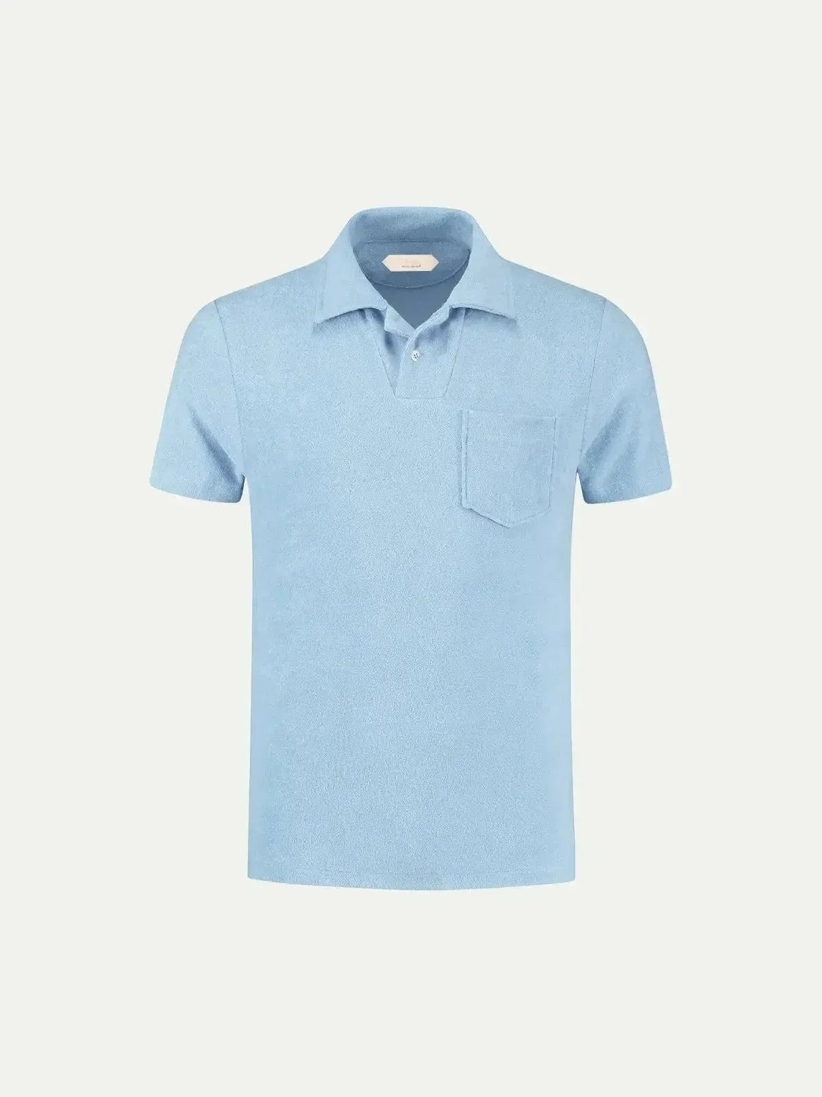 AURELIEN TERRY POLO SHIRT 2 LIGHT BLUE - 80007-400-002 - northern threads uk