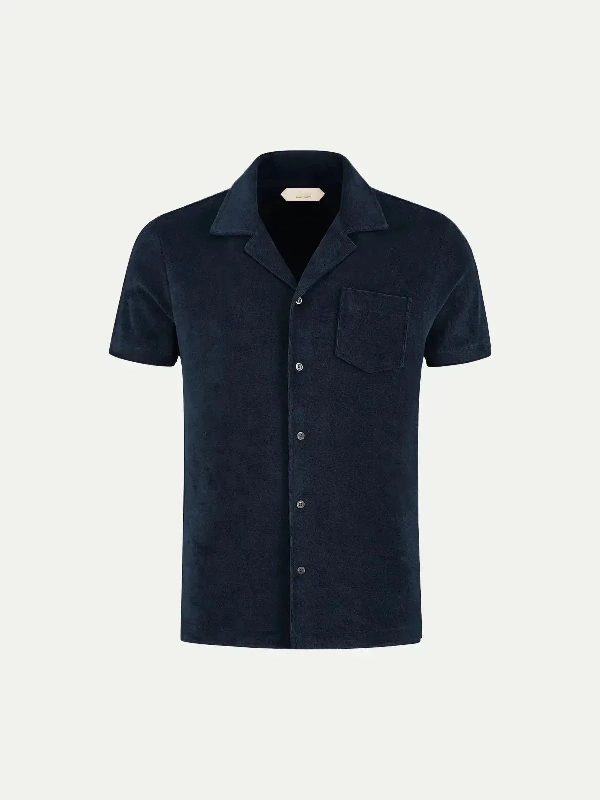 AURELIEN TERRY RESORT SHIRT NAVY - 80003-410-003 - northern threads uk