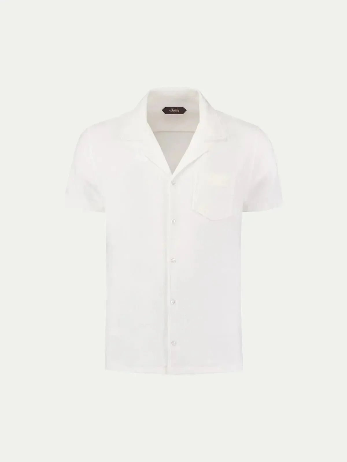 AURELIEN TERRY RESORT SHIRT WHITE - 80026-100-002 - northern threads uk