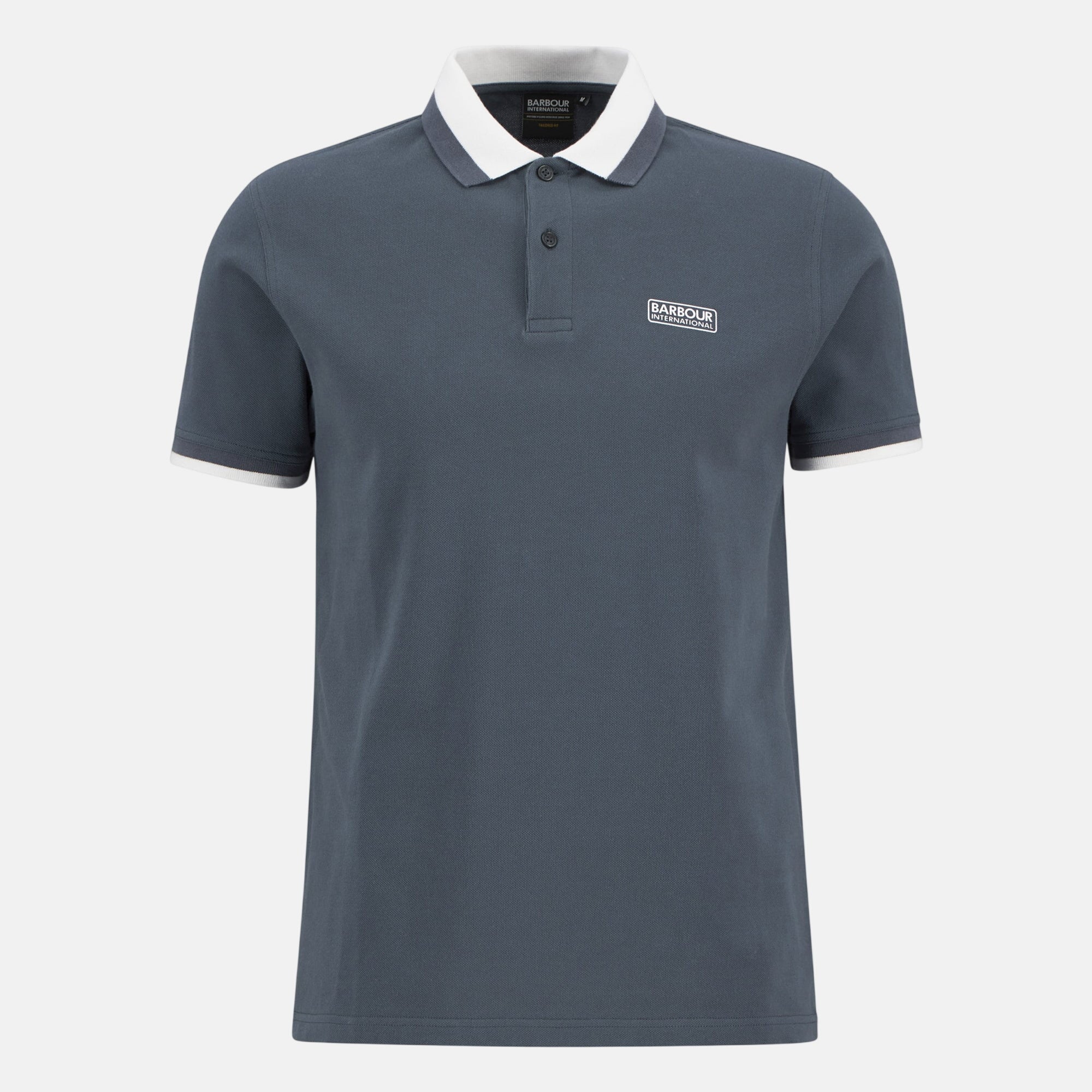 Barbour International Amped Polo Shirt Storm Grey - SPR1061-M - northern threads uk