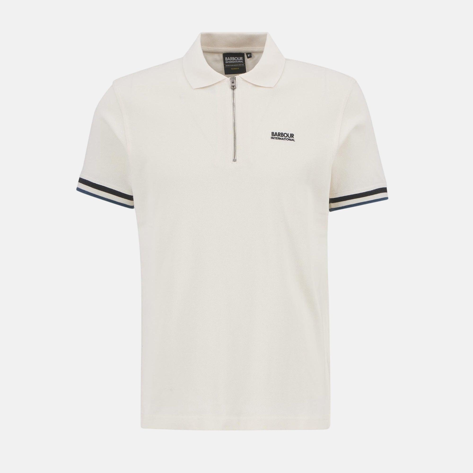 Barbour International Buxton Polo Shirt Whisper White - SPR796-M - northern threads uk