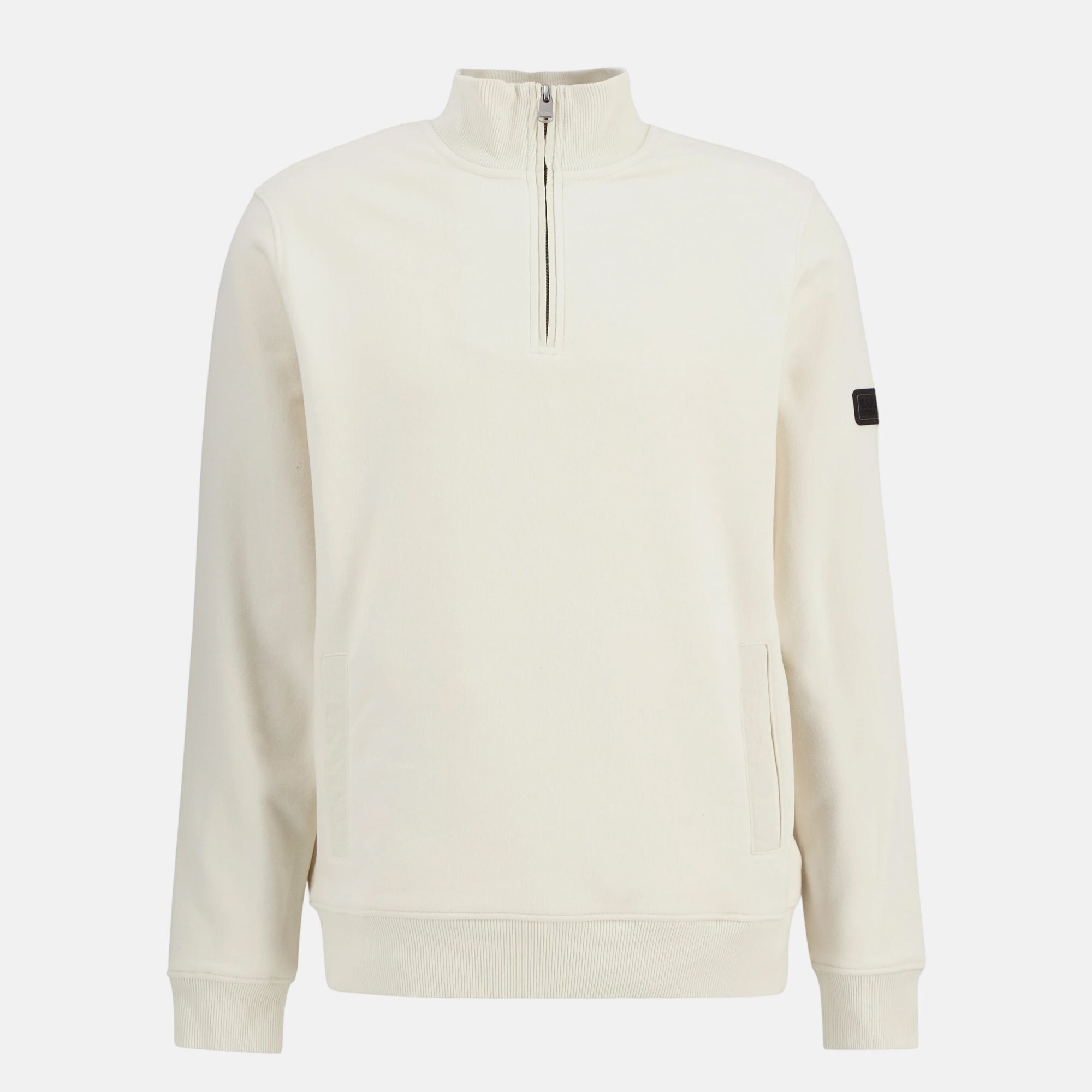 Barbour International Ehan Half Zip Sweatshirt Whisper White - SPR1129-M - northern threads uk