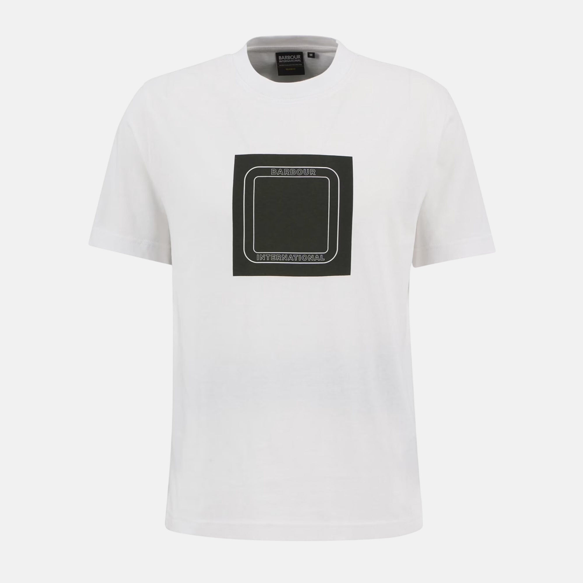Barbour International Loop Graphic T-Shirt White - SPR459-M - northern threads uk