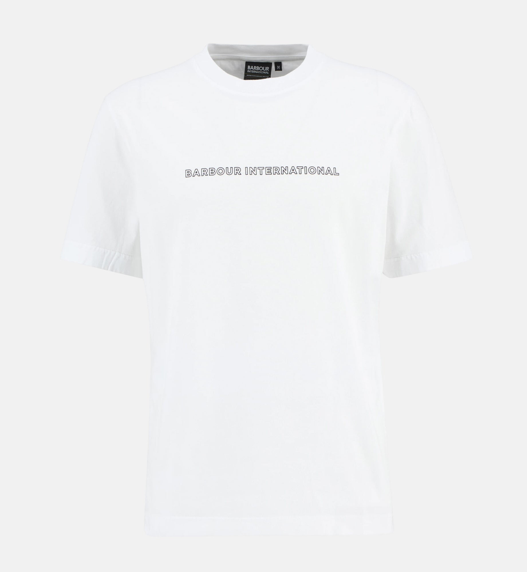 Barbour International Outline T-Shirt White - SPR1050-M - northern threads uk