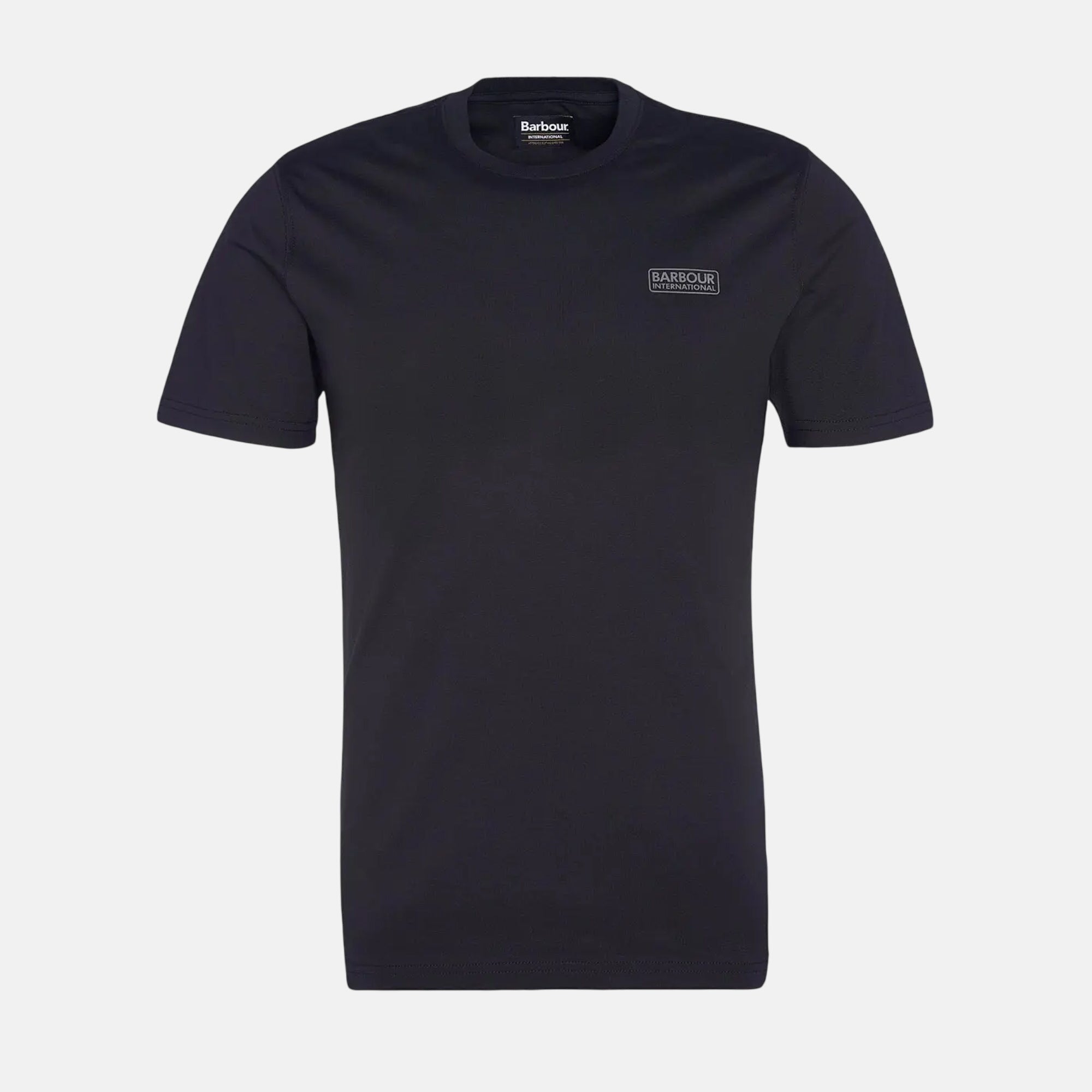 Barbour International Small Logo T-Shirt Black Pewter - SPR447-M - northern threads uk