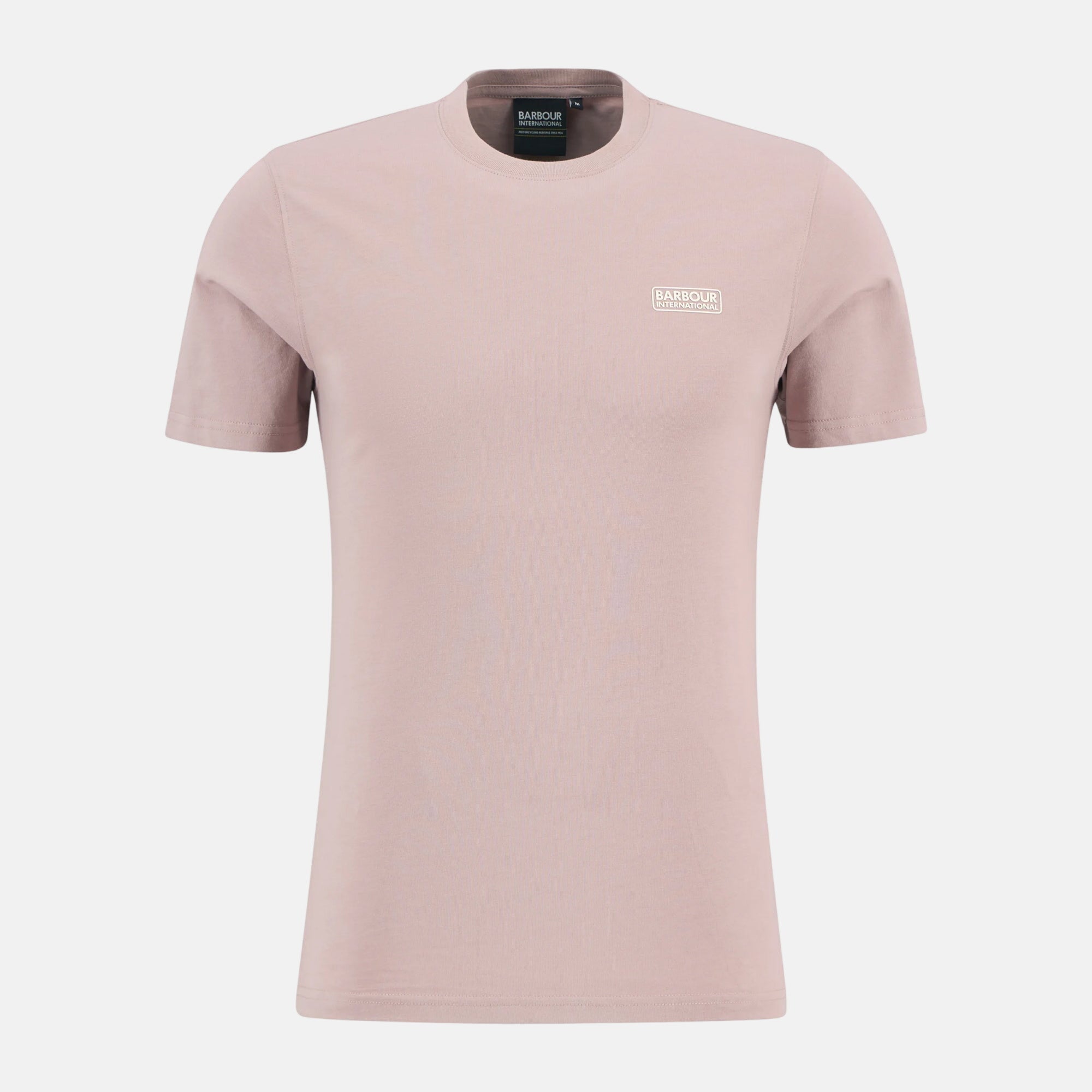 Barbour International Small Logo T-Shirt Woodrose - SPR1036-M - northern threads uk