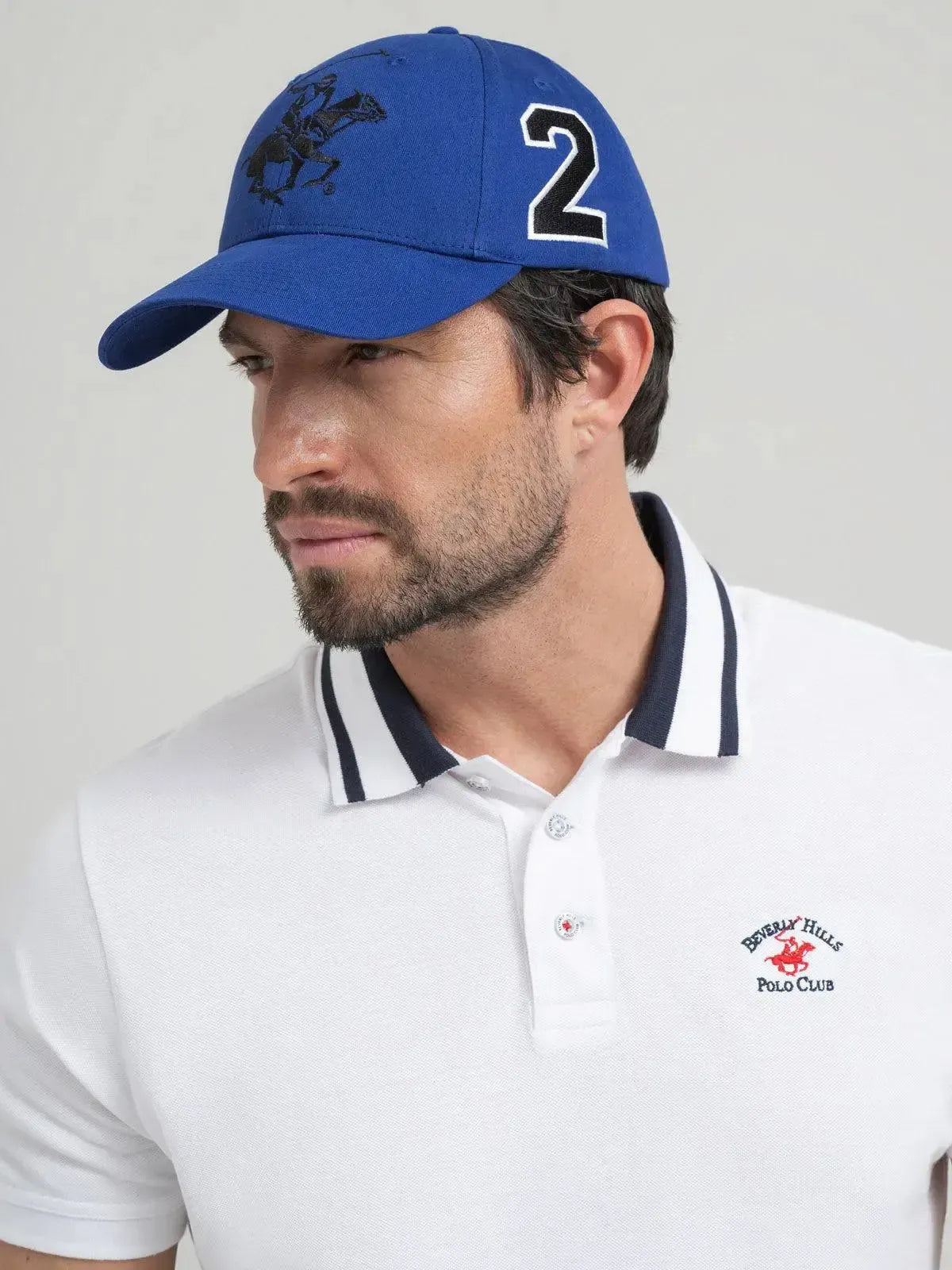 BEVERLY HILLS POLO CLUB-BHPC TEAM BASEBALL CAP BALTIC BLUE-NORTHERN THREADS DESIGNER MENSWEAR