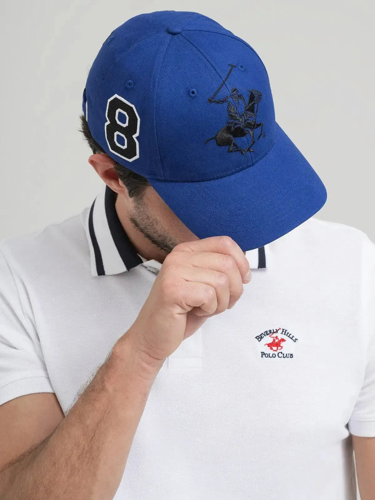 BEVERLY HILLS POLO CLUB-BHPC TEAM BASEBALL CAP BALTIC BLUE-NORTHERN THREADS DESIGNER MENSWEAR