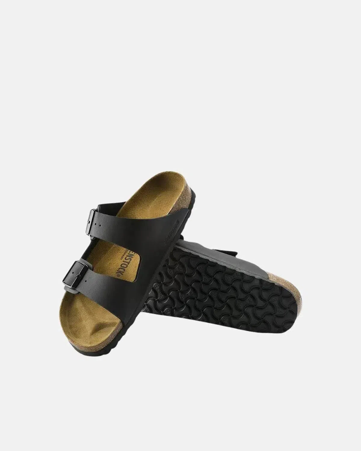 BIRKENSTOCK-BIRKENSTOCK ARIZONA BIRKO-FLOR SANDALS BLACK-NORTHERN THREADS DESIGNER MENSWEAR
