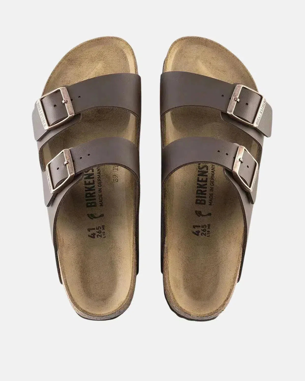 BIRKENSTOCK-BIRKENSTOCK ARIZONA BIRKO-FLOR SANDALS DARK BROWN-NORTHERN THREADS DESIGNER MENSWEAR