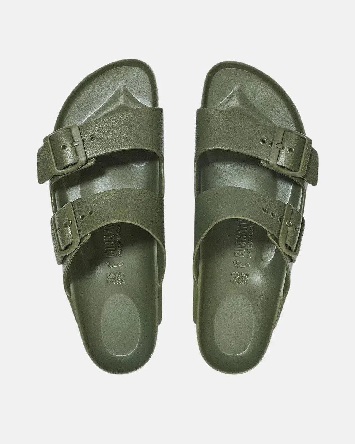 BIRKENSTOCK-BIRKENSTOCK ARIZONA EVA SANDALS KHAKI-NORTHERN THREADS DESIGNER MENSWEAR