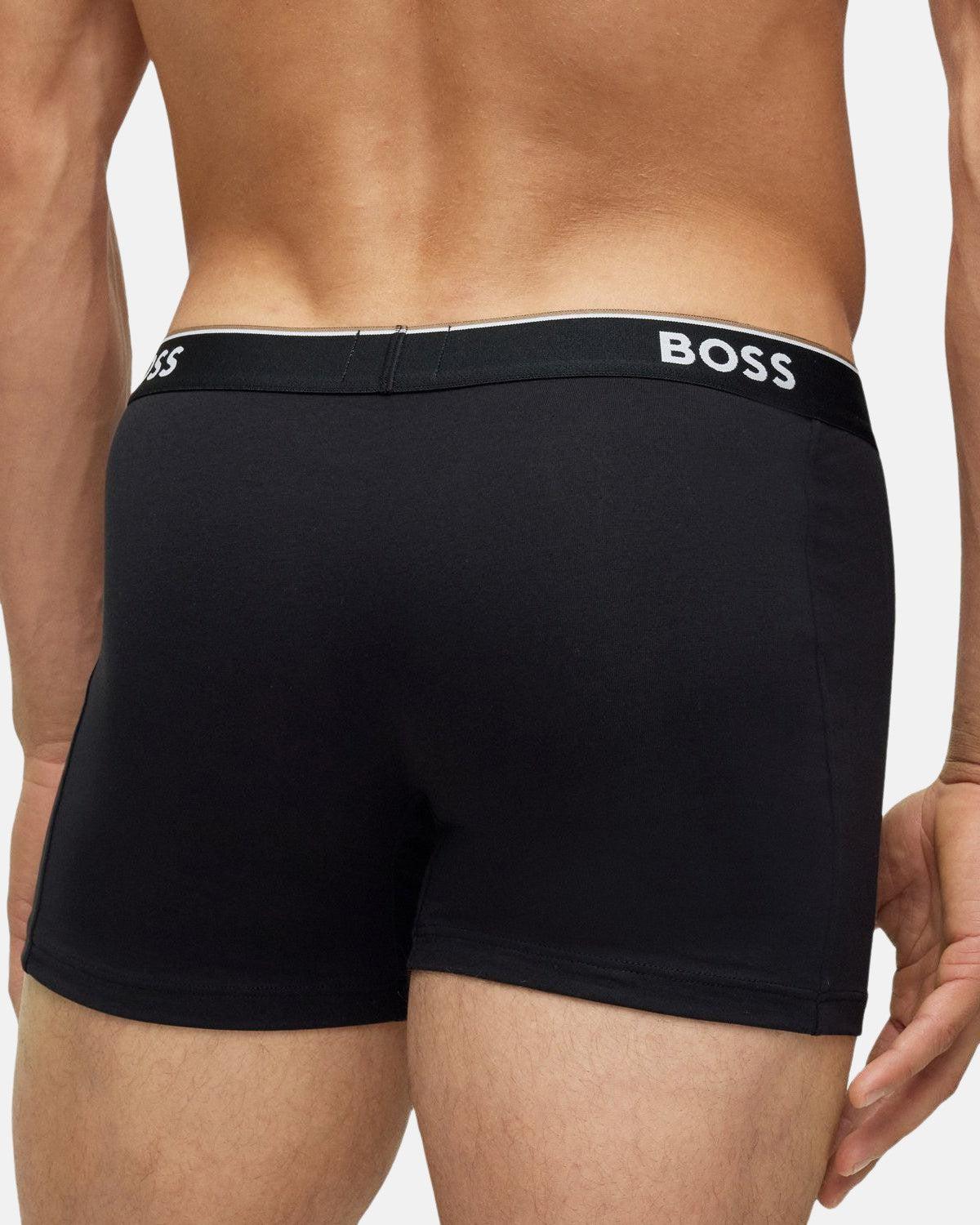 BOSS 3 PACK POWER BOXER BRIEFS BLACK - northern threads