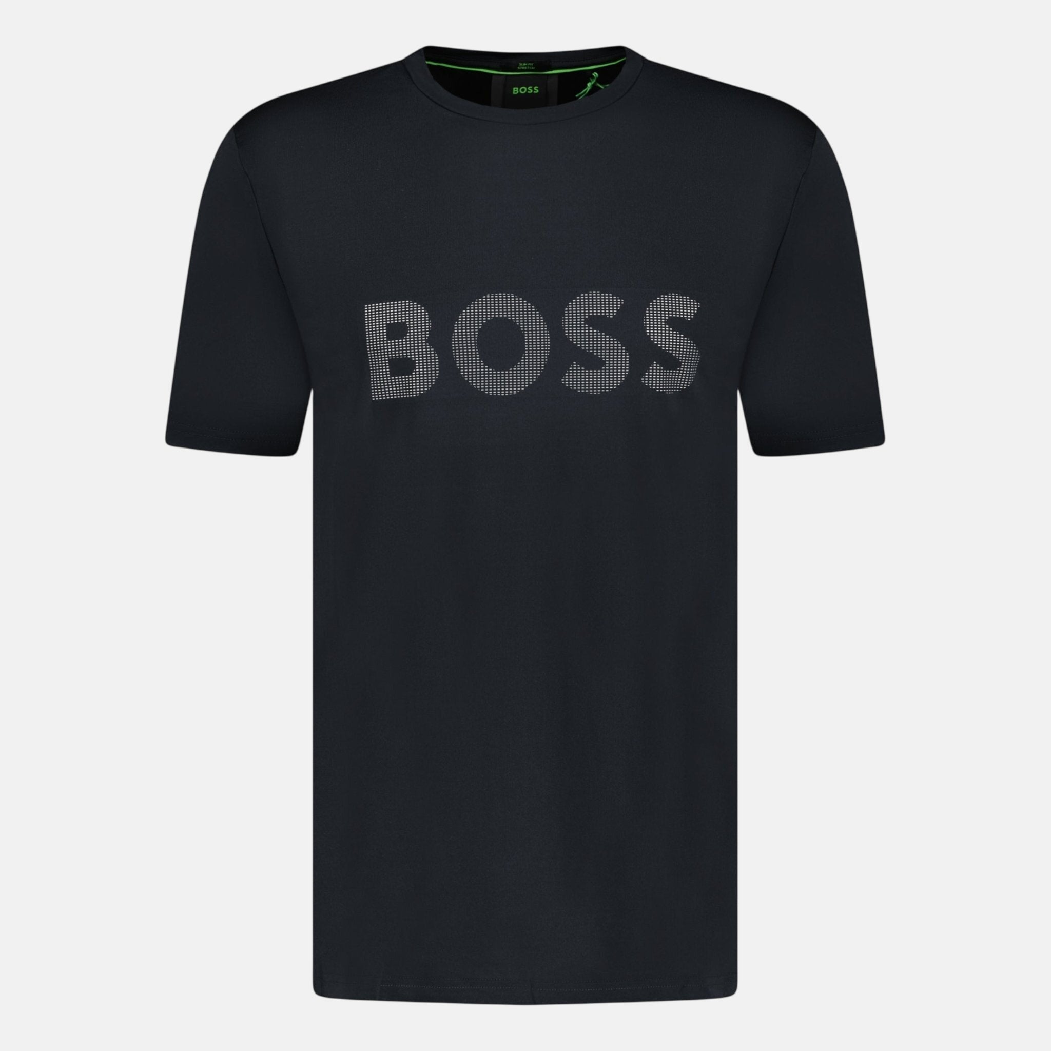 BOSS Active Logo - Print T-Shirt Black - C37 - northern threads uk