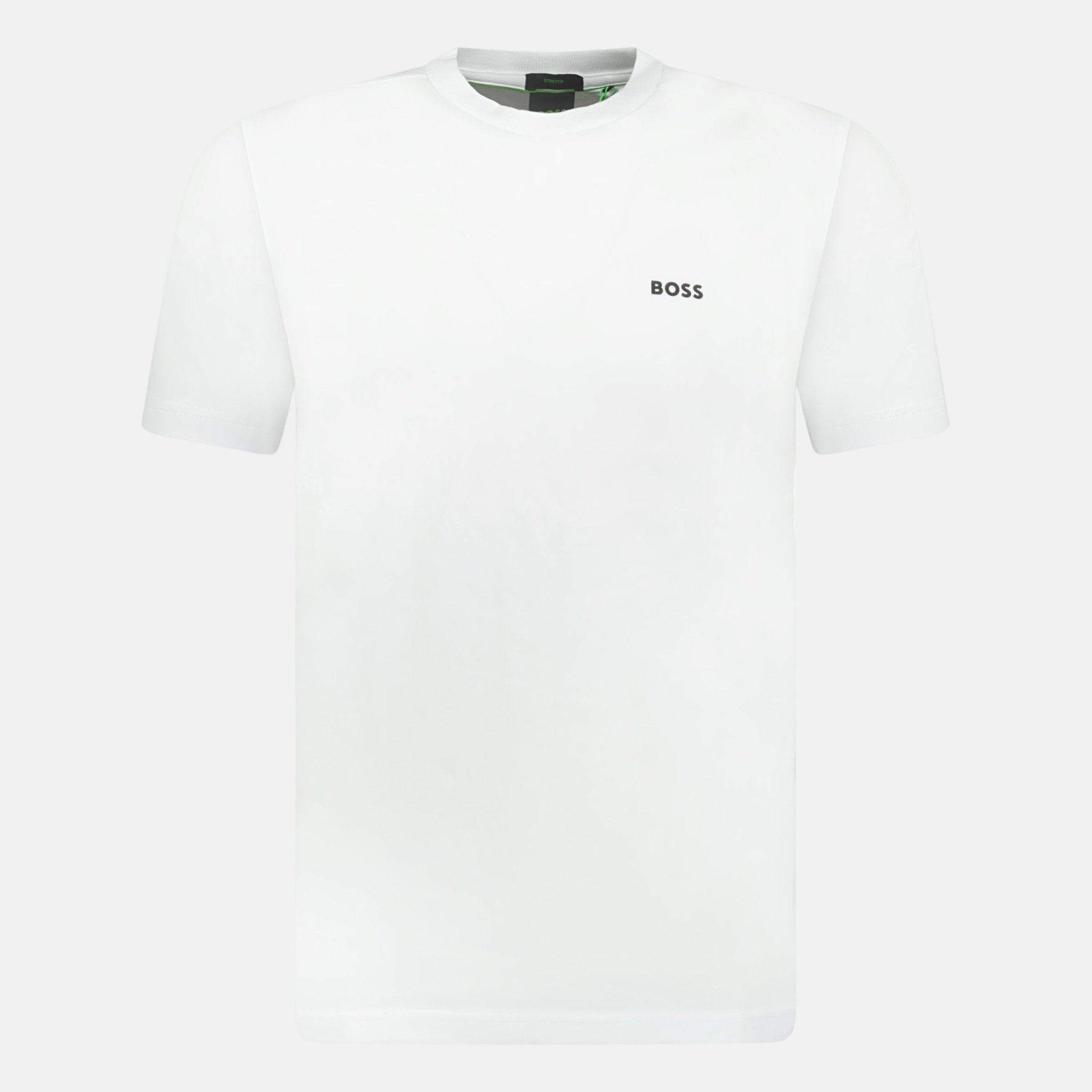 BOSS Active Logo - Print T-Shirt White - C14 - northern threads uk