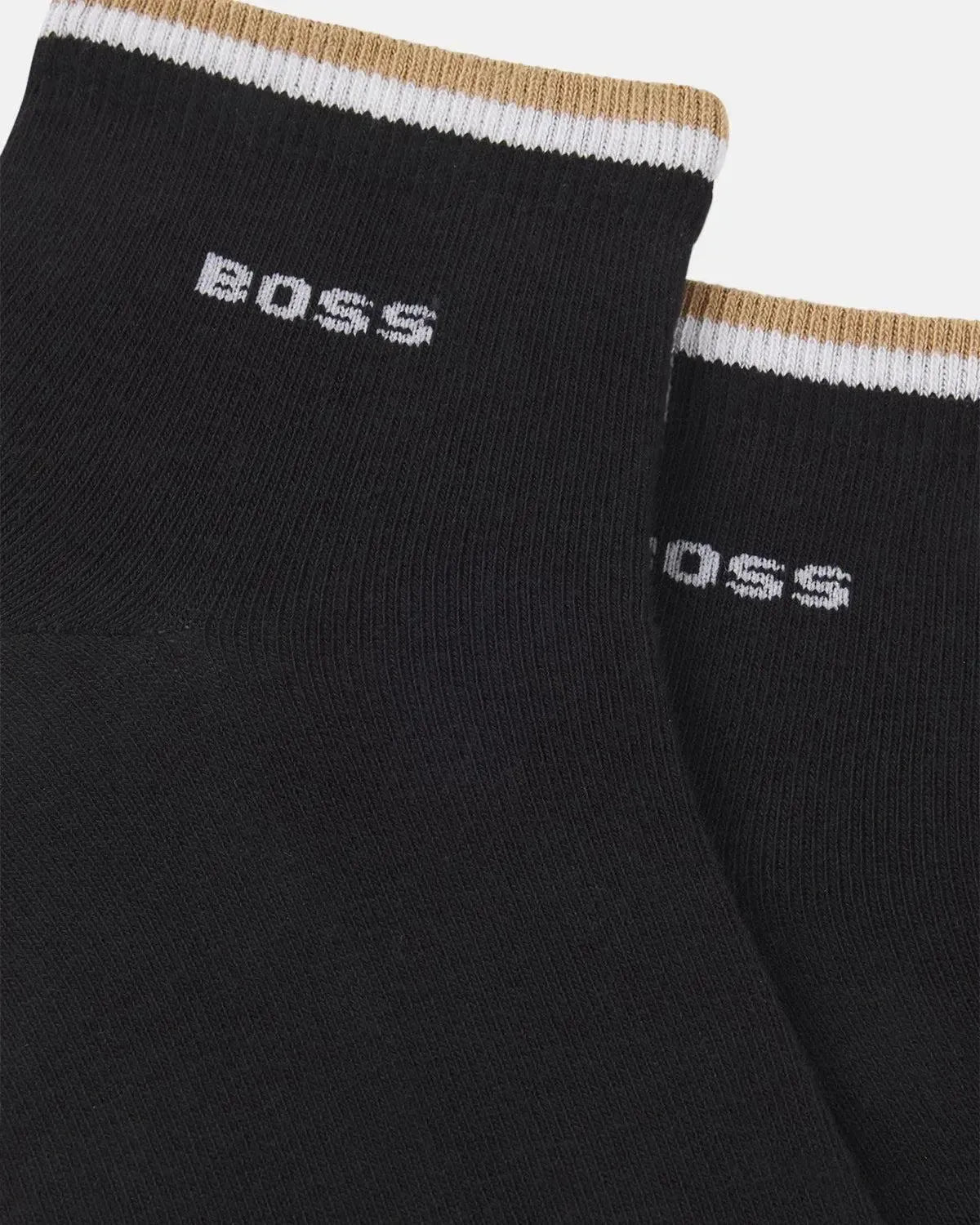 BOSS-BOSS 2-PACK STRIPE LOGO SHORT SOCKS BLACK-NORTHERN THREADS DESIGNER MENSWEAR