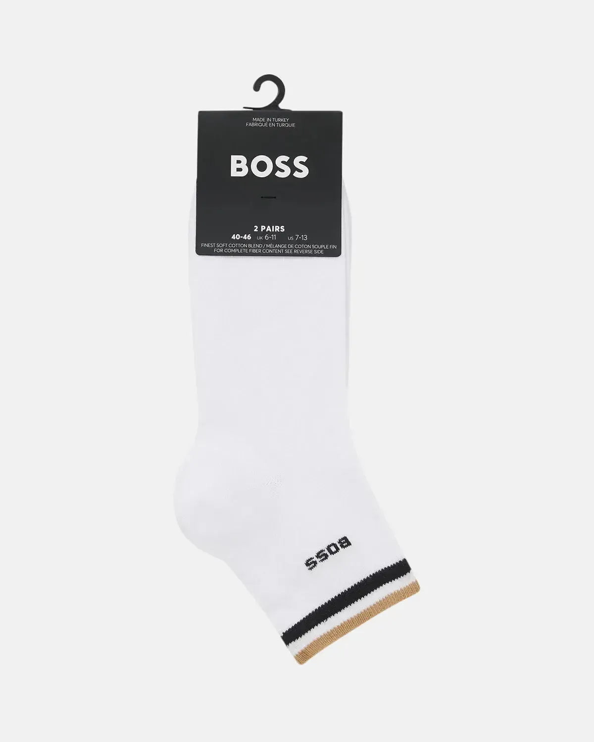 BOSS-BOSS 2-PACK STRIPE LOGO SHORT SOCKS WHITE-NORTHERN THREADS DESIGNER MENSWEAR