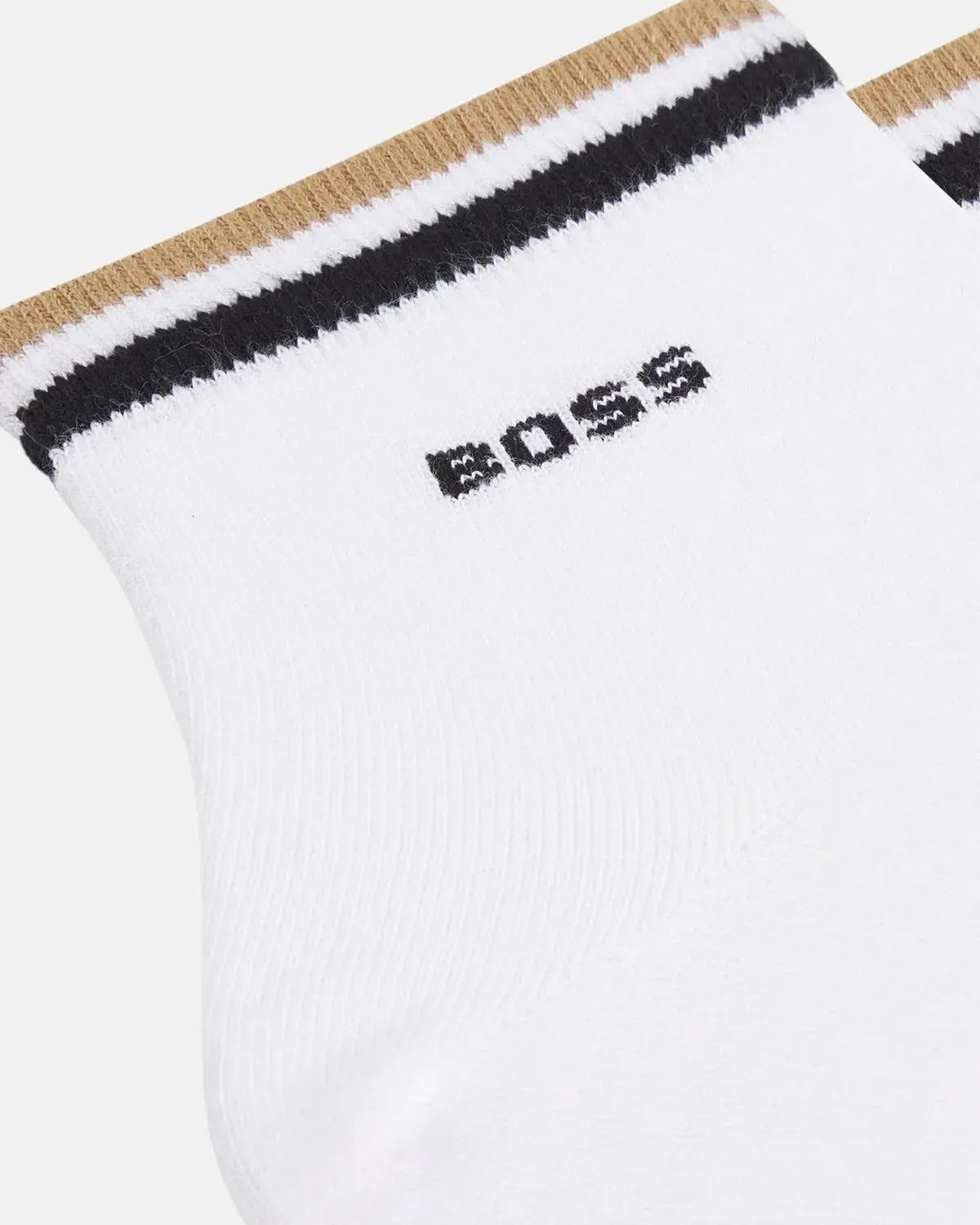 BOSS-BOSS 2-PACK STRIPE LOGO SHORT SOCKS WHITE-NORTHERN THREADS DESIGNER MENSWEAR