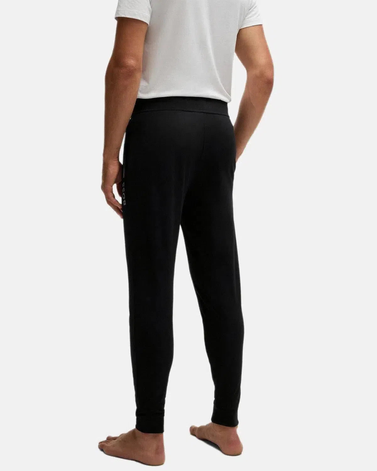 BOSS-BOSS AUTHENTIC STRIPE LOGO SWEATPANTS BLACK-NORTHERN THREADS DESIGNER MENSWEAR