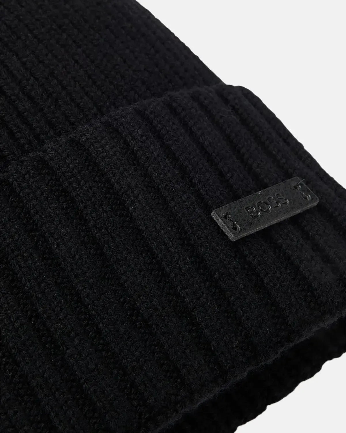 BOSS-BOSS FATI WOOL BEANIE BLACK-NORTHERN THREADS DESIGNER MENSWEAR
