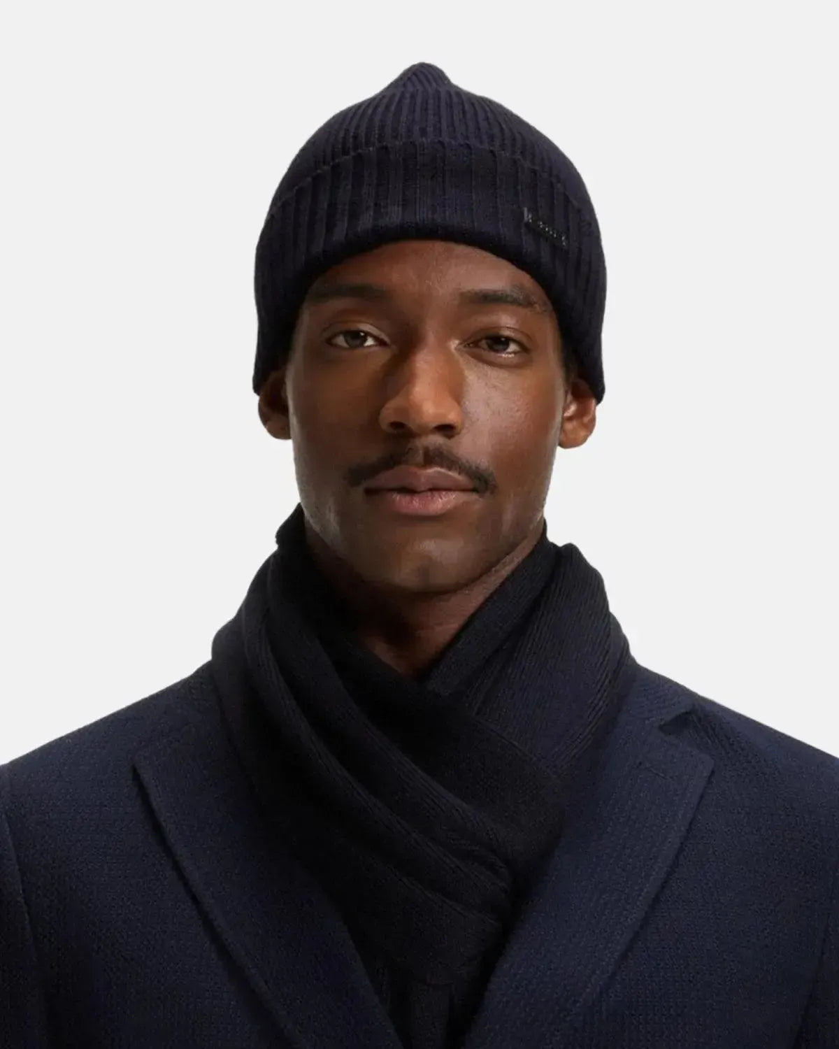 BOSS-BOSS FATI WOOL BEANIE DARK BLUE-NORTHERN THREADS DESIGNER MENSWEAR