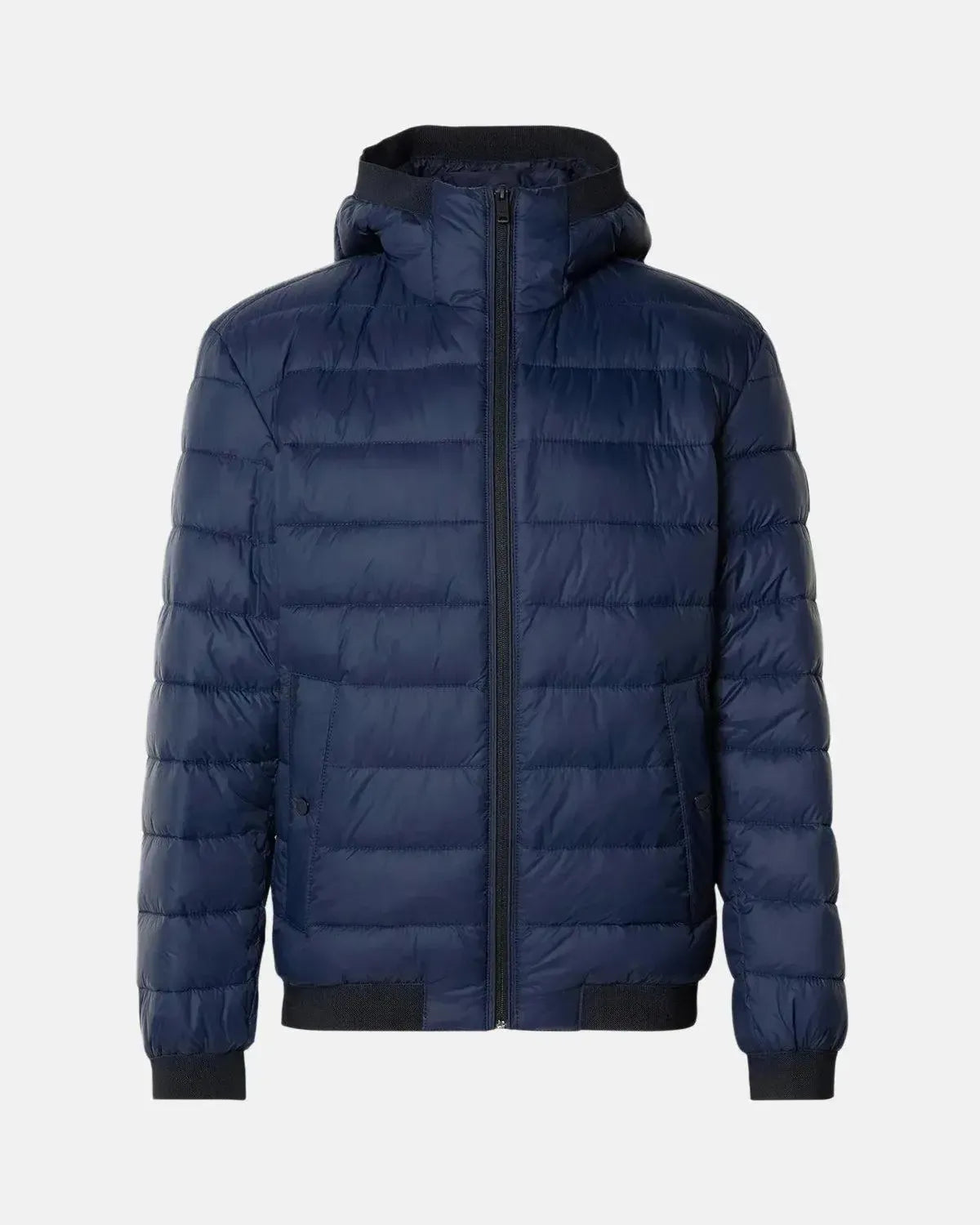 BOSS-BOSS ODENIS HOODED PUFFER JACKET DARK BLUE-NORTHERN THREADS DESIGNER MENSWEAR