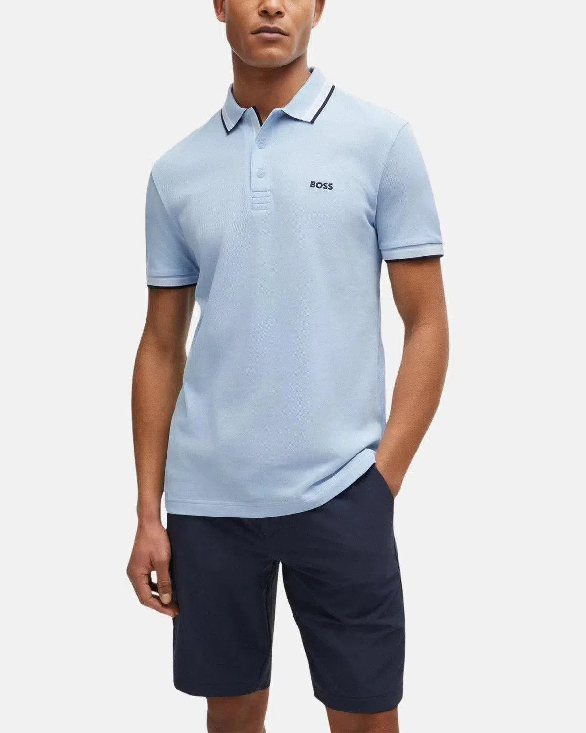 BOSS-BOSS PADDY POLO SHIRT LIGHT BLUE-NORTHERN THREADS DESIGNER MENSWEAR