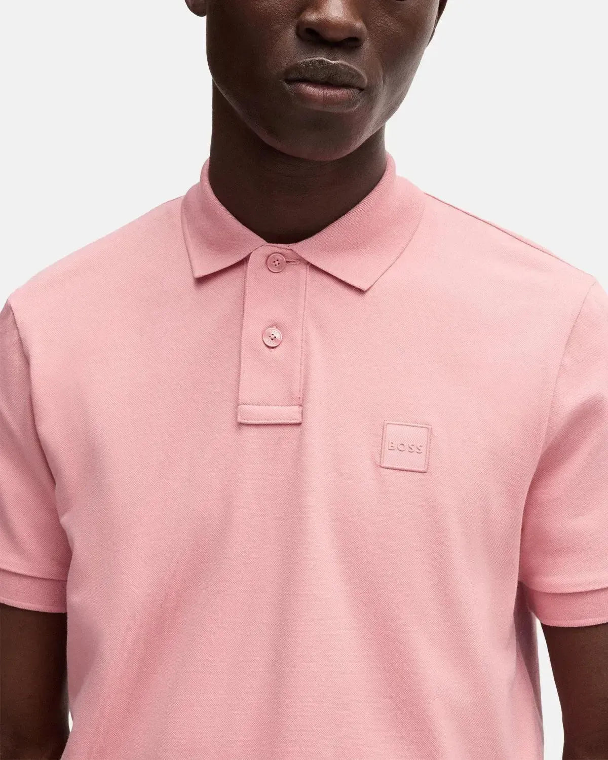 BOSS-BOSS PASSENGER SLIM FIT POLO SHIRT LIGHT PINK-NORTHERN THREADS DESIGNER MENSWEAR