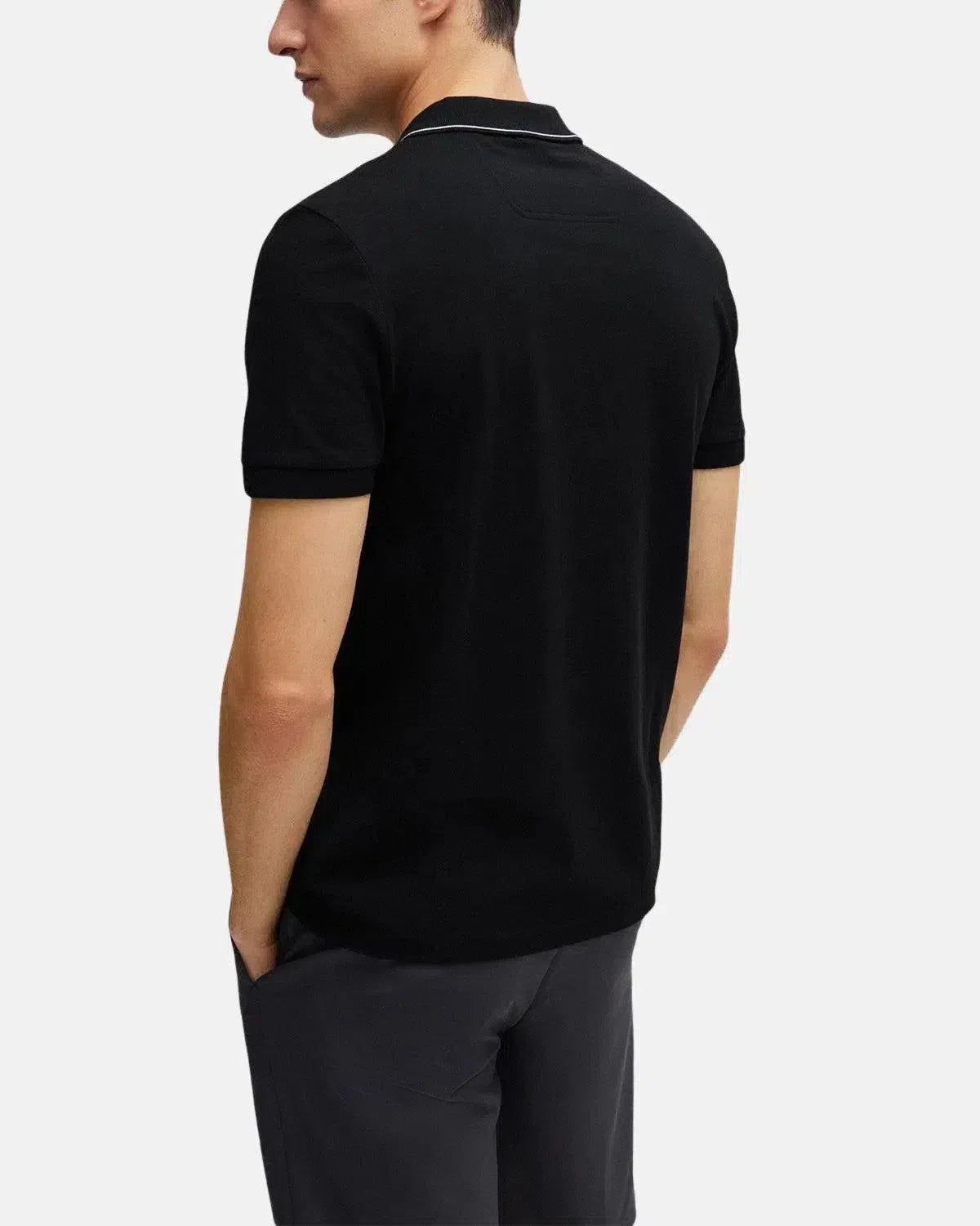 BOSS-BOSS PAULE 4 SLIM FIT POLO SHIRT BLACK-NORTHERN THREADS DESIGNER MENSWEAR