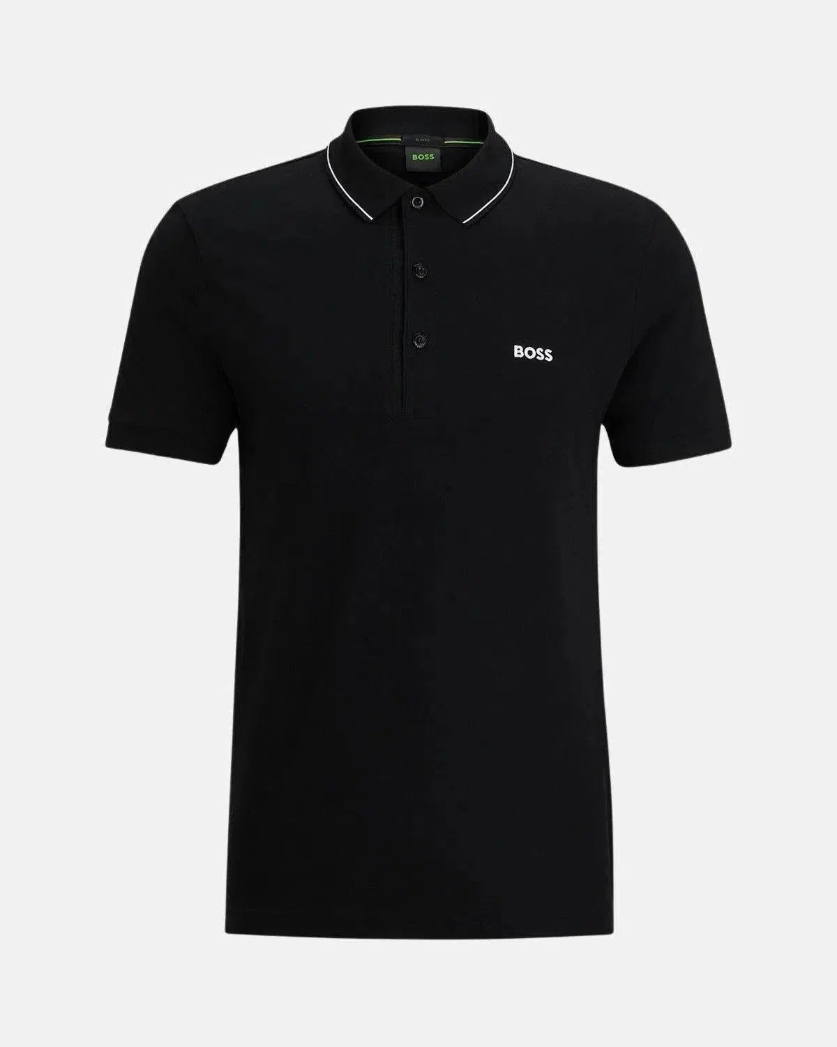 BOSS-BOSS PAULE 4 SLIM FIT POLO SHIRT BLACK-NORTHERN THREADS DESIGNER MENSWEAR