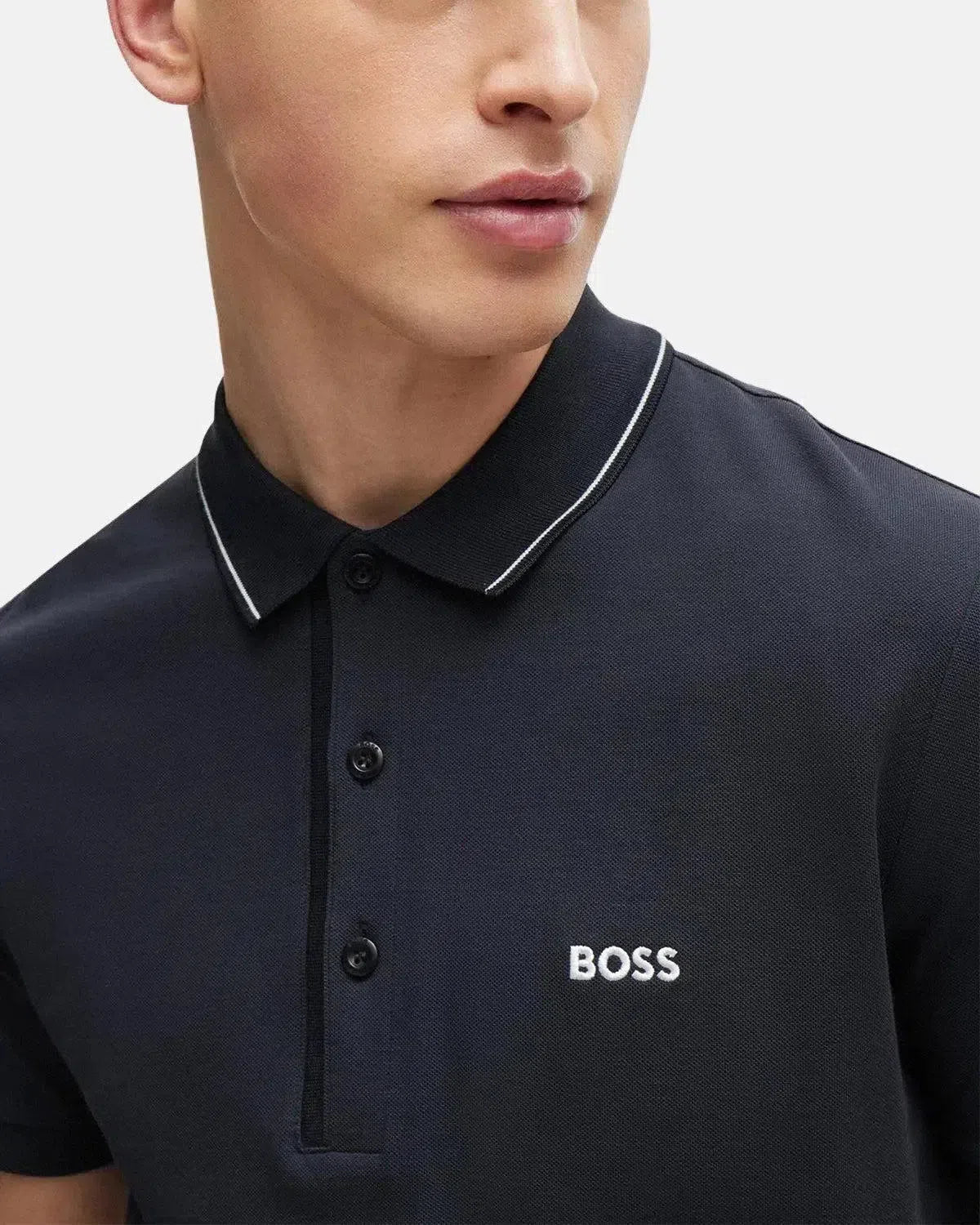 BOSS-BOSS PAULE 4 SLIM FIT POLO SHIRT DARK BLUE-NORTHERN THREADS DESIGNER MENSWEAR