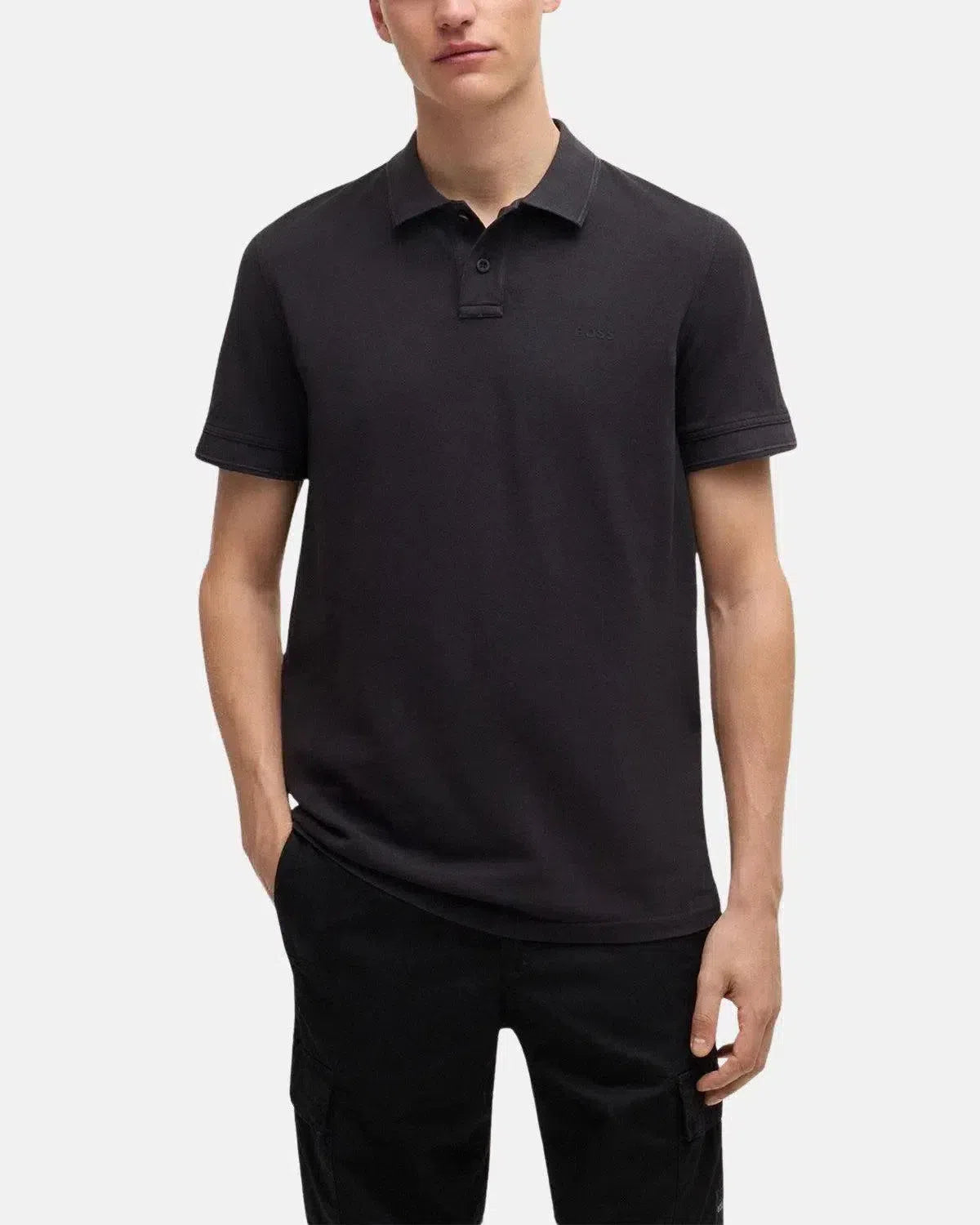 BOSS-BOSS PRIME POLO SHIRT BLACK-NORTHERN THREADS DESIGNER MENSWEAR