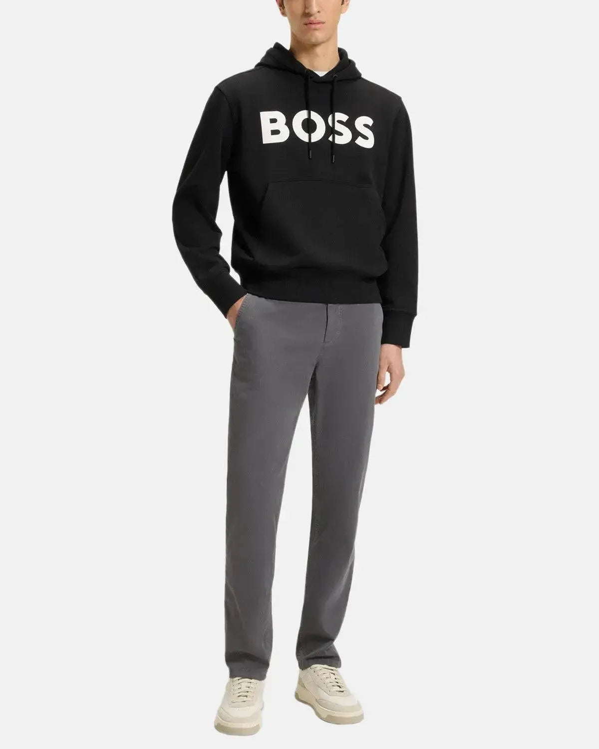 BOSS-BOSS WEBASIC LOGO HOODIE BLACK-NORTHERN THREADS DESIGNER MENSWEAR