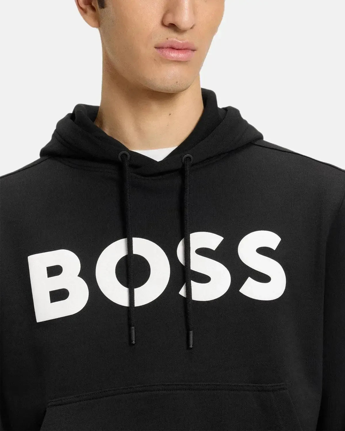 BOSS-BOSS WEBASIC LOGO HOODIE BLACK-NORTHERN THREADS DESIGNER MENSWEAR