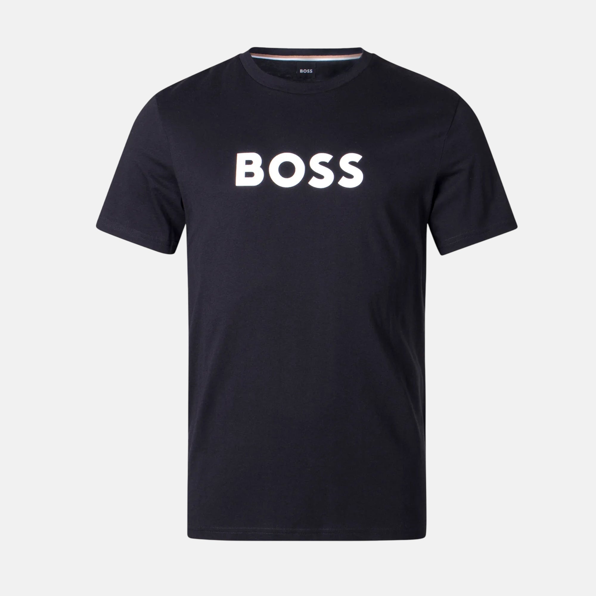 BOSS Contrast Logo RN T-Shirt Black - SPR322-S - northern threads uk