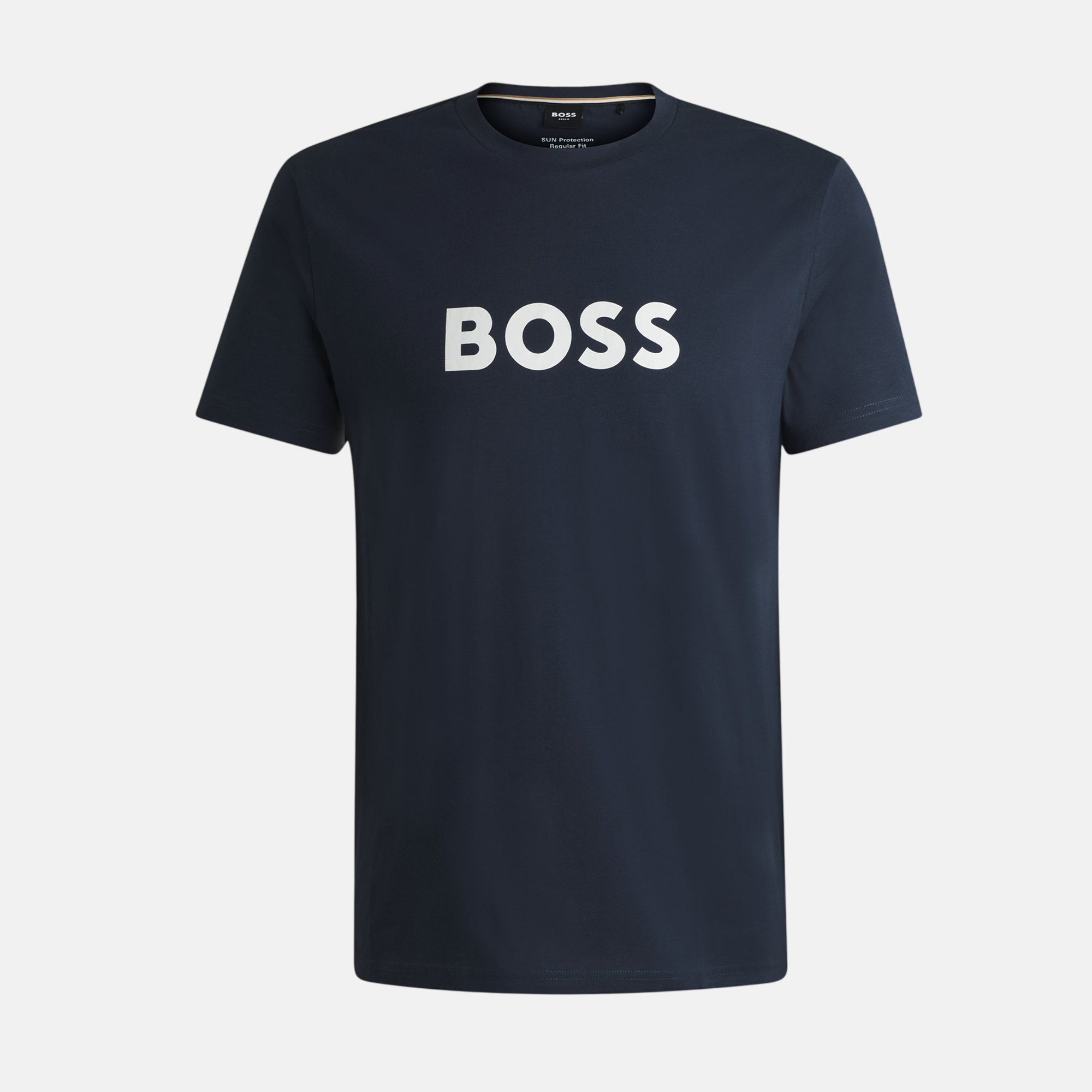 BOSS Contrast Logo RN T-Shirt Navy - SPR323-S - northern threads uk
