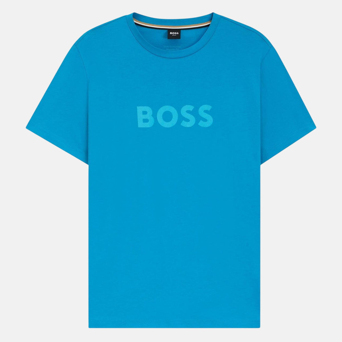 BOSS Contrast Logo RN T-Shirt Turquoise/Aqua | Northern Threads Designer Menswear