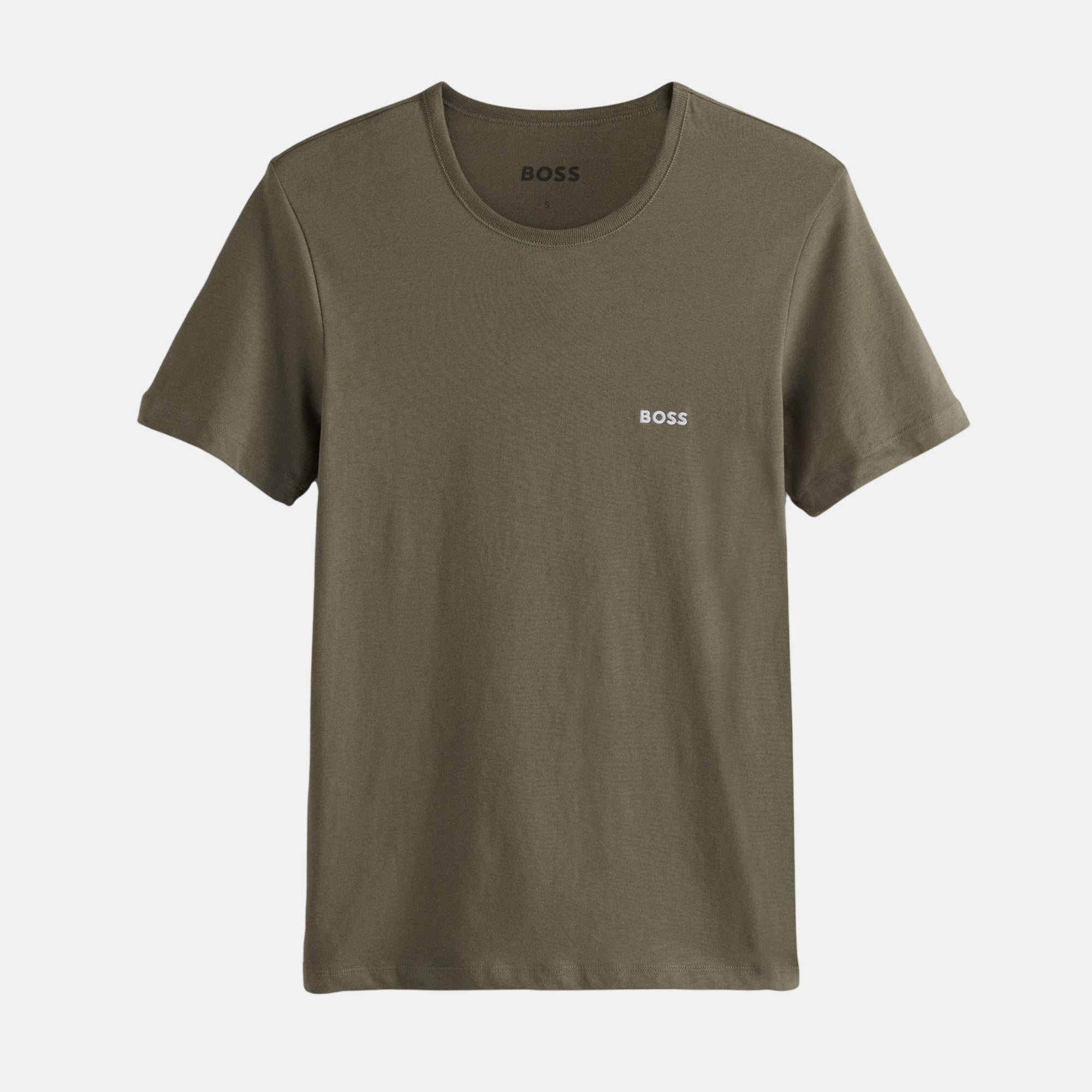 BOSS Cotton Basic T-Shirt Khaki Green - SPR411-S - northern threads uk