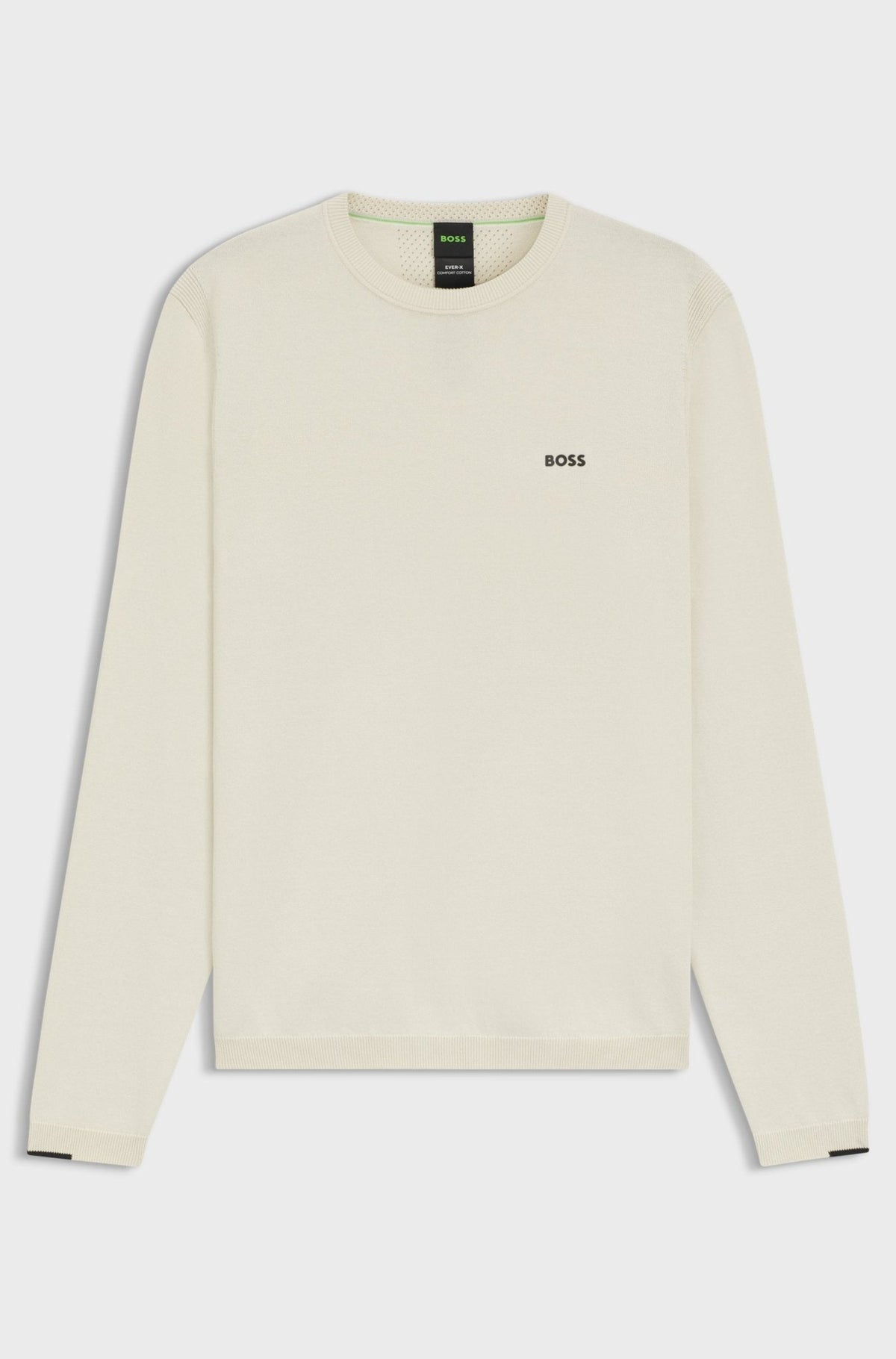 BOSS Ever-X Crew Neck Jumper Natural | Northern Threads Designer Menswear