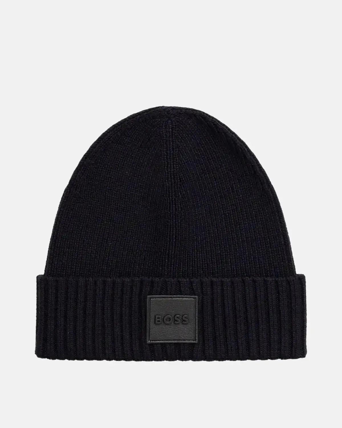 BOSS FLAVIO WOOL BEANIE DARK BLUE - HUGO-BOSS-50522426-404-OS - northern threads uk