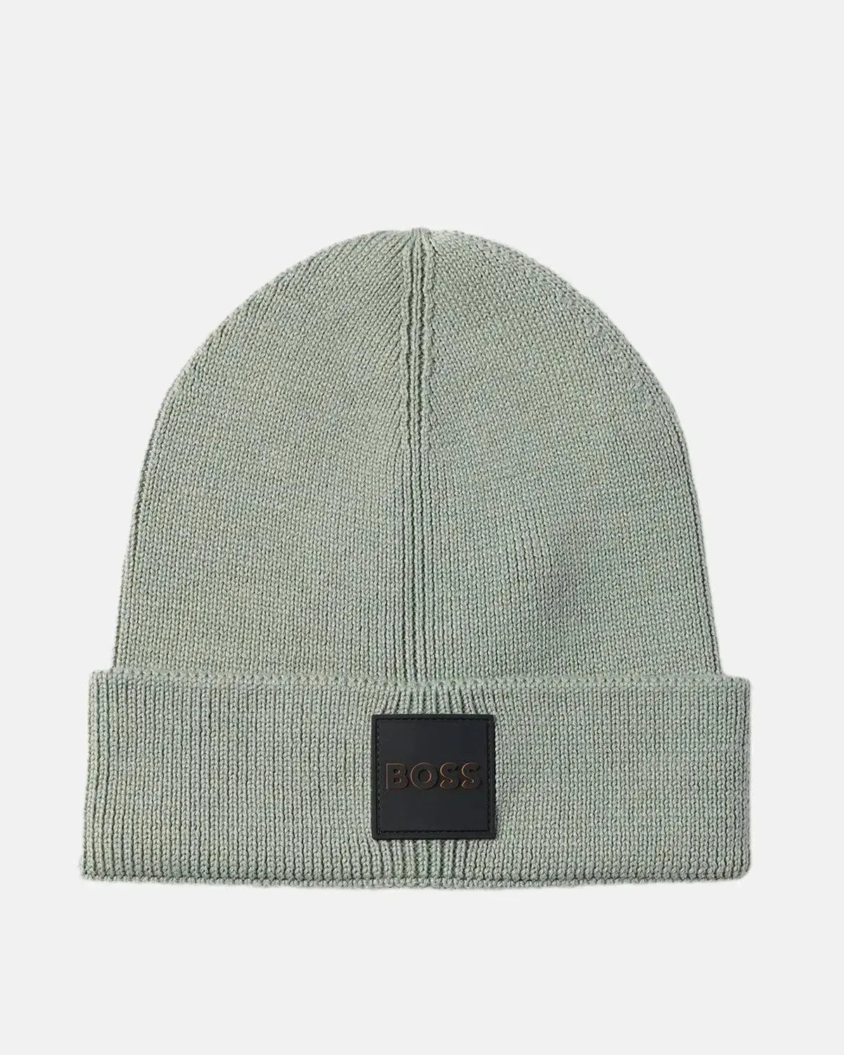 BOSS FOXXY WOOL MIX BEANIE LIGHT GREEN - HUGO-BOSS-50546155-351-OS - northern threads uk