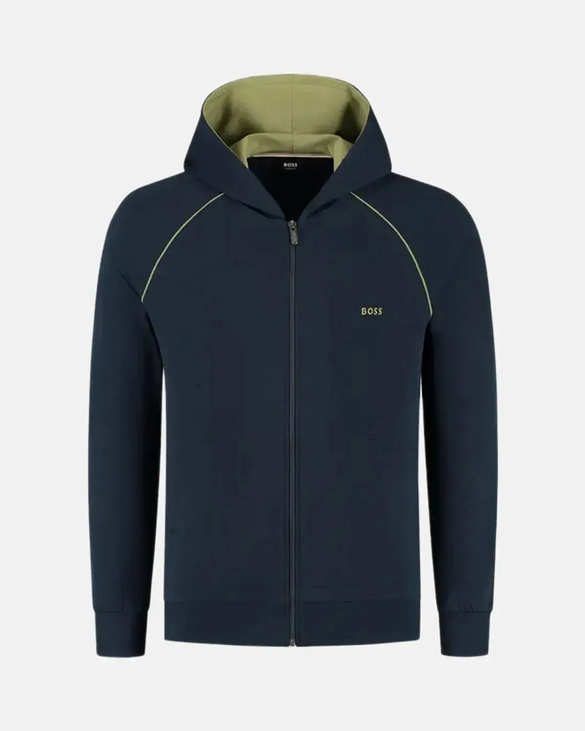 BOSS MIX AND MATCH ZIP HOODIE DARK BLUE - HUGO-BOSS-50515313-406-S - northern threads uk