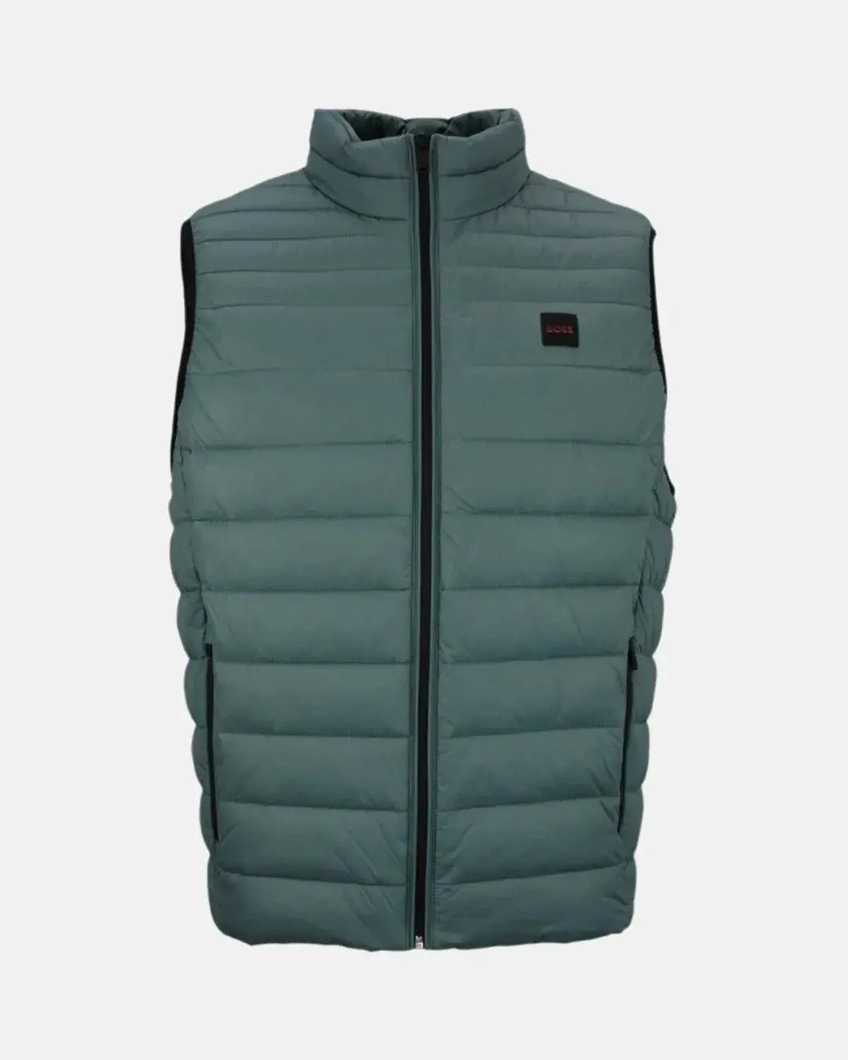 BOSS ODEN SLIM FIT PACKABLE GILET OPEN GREEN - HUGO-BOSS-50549243-369-46 - northern threads uk