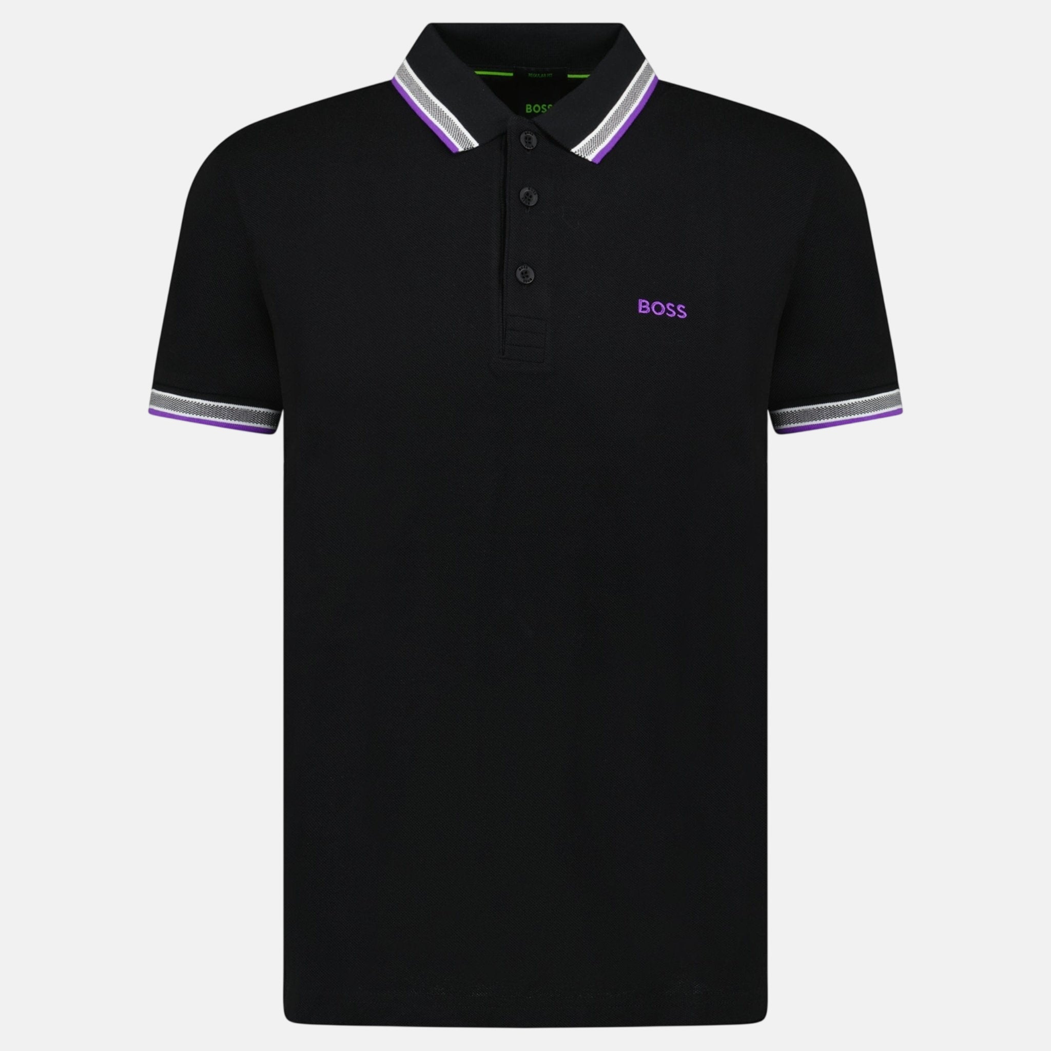 BOSS Paddy Polo Shirt Purple Black - O9 - northern threads uk