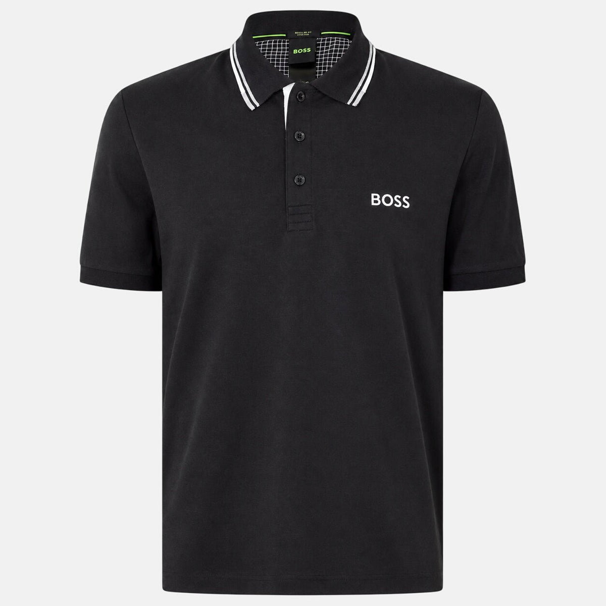 BOSS Paddy Pro Polo Shirt Black/Grey/White | Northern Threads Designer Menswear
