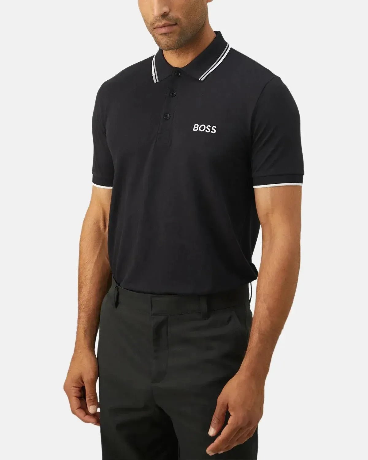 BOSS PADDY PRO POLO SHIRT DARK BLUE GREY - northern threads