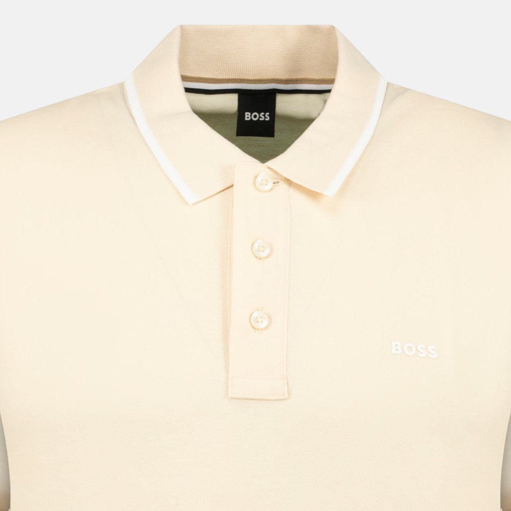 BOSS Parley 190 Polo Shirt Light Peach | Northern Threads Designer Menswear