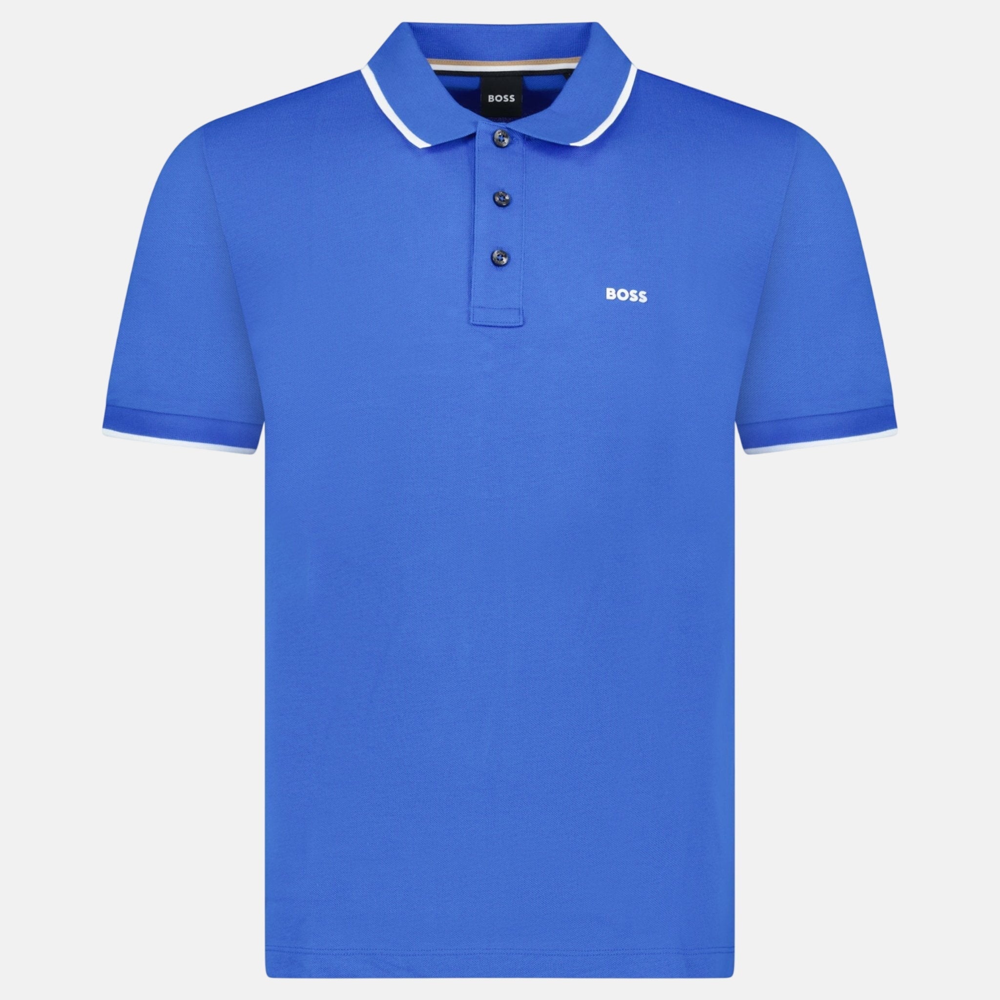 BOSS Parley 190 Polo Shirt Royal Blue - O9 - northern threads uk